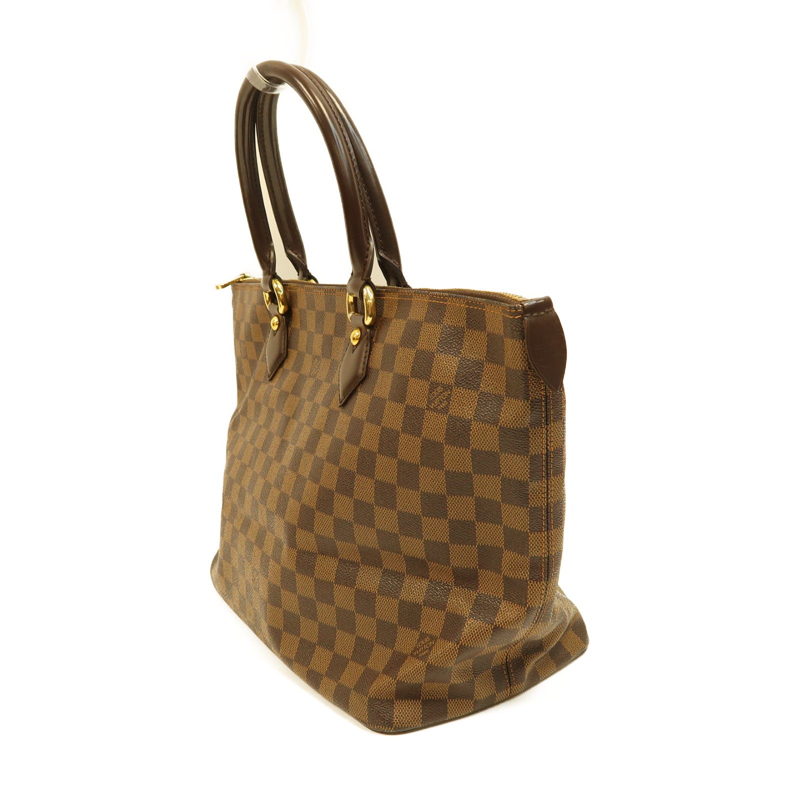 LOUIS VUITTON 【激減優惠】Damier Saleya MM金扣肩背袋啡色