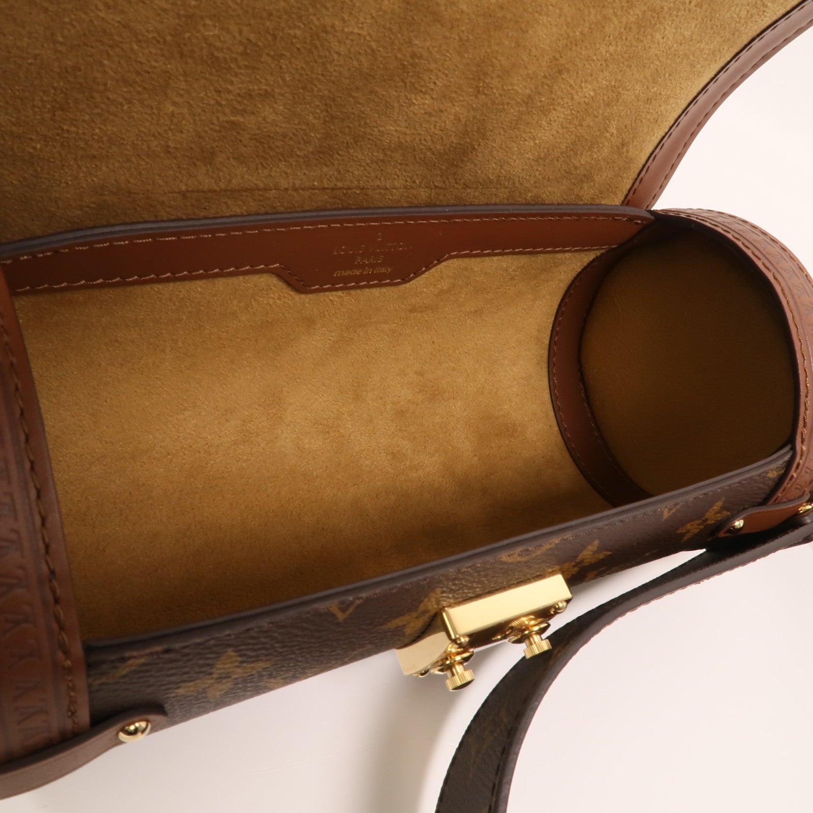 LOUIS VUITTON Monogram Papillon Trunk金扣手挽肩背兩用袋棕色