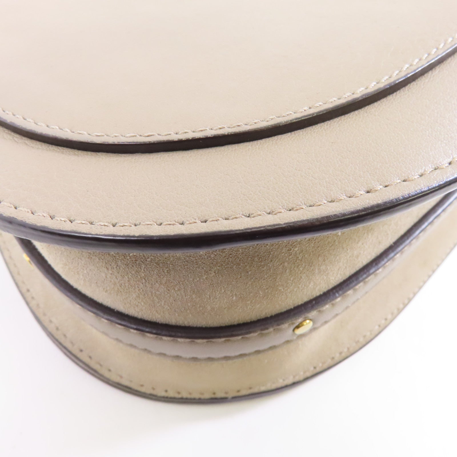 Chloe 牛皮皮革2Way Shoulder金扣手挽肩背兩用袋啡色