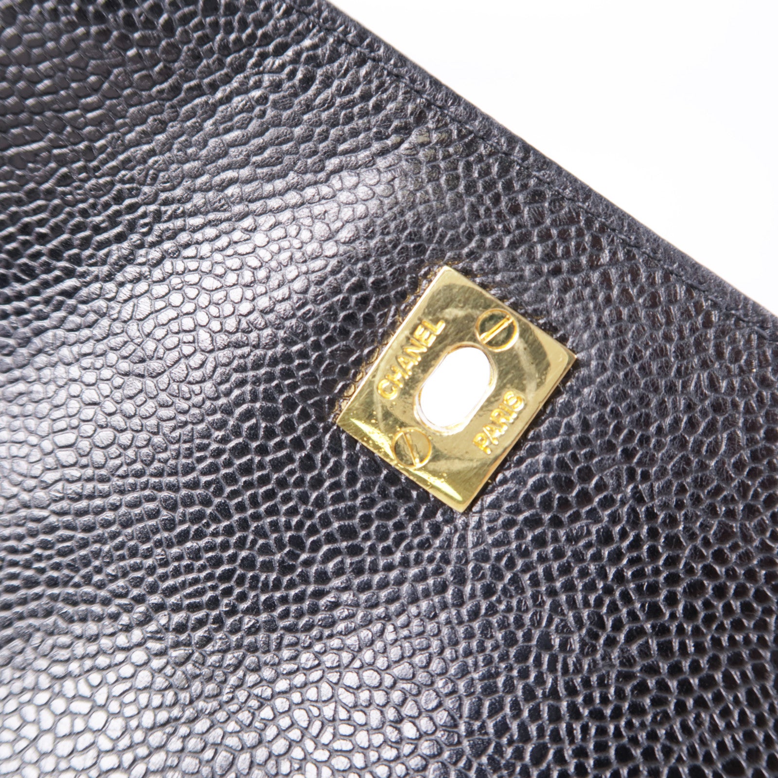 CHANEL 牛皮皮革Backpack金扣鏈帶背包