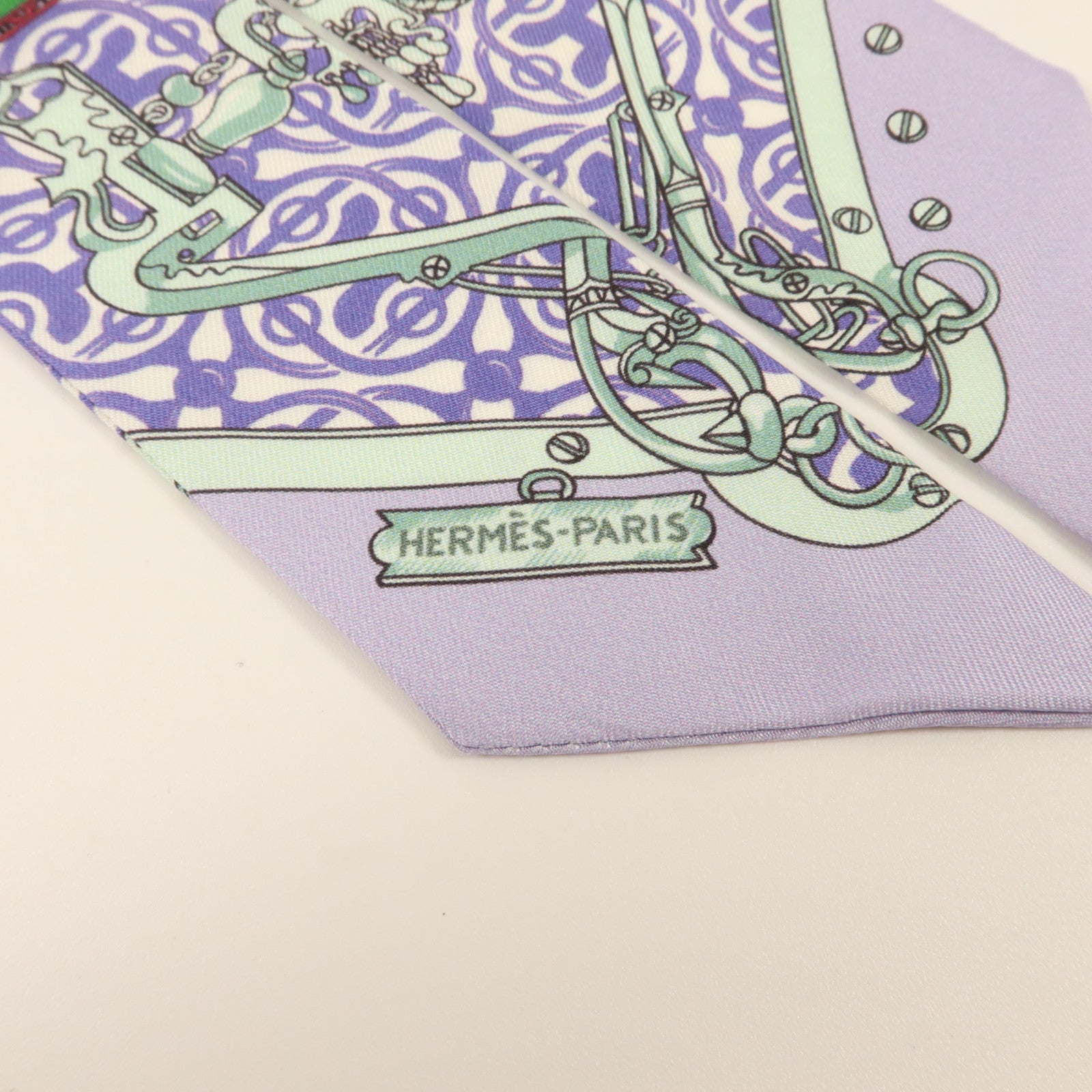 HERMES 絲質Twilly絲巾