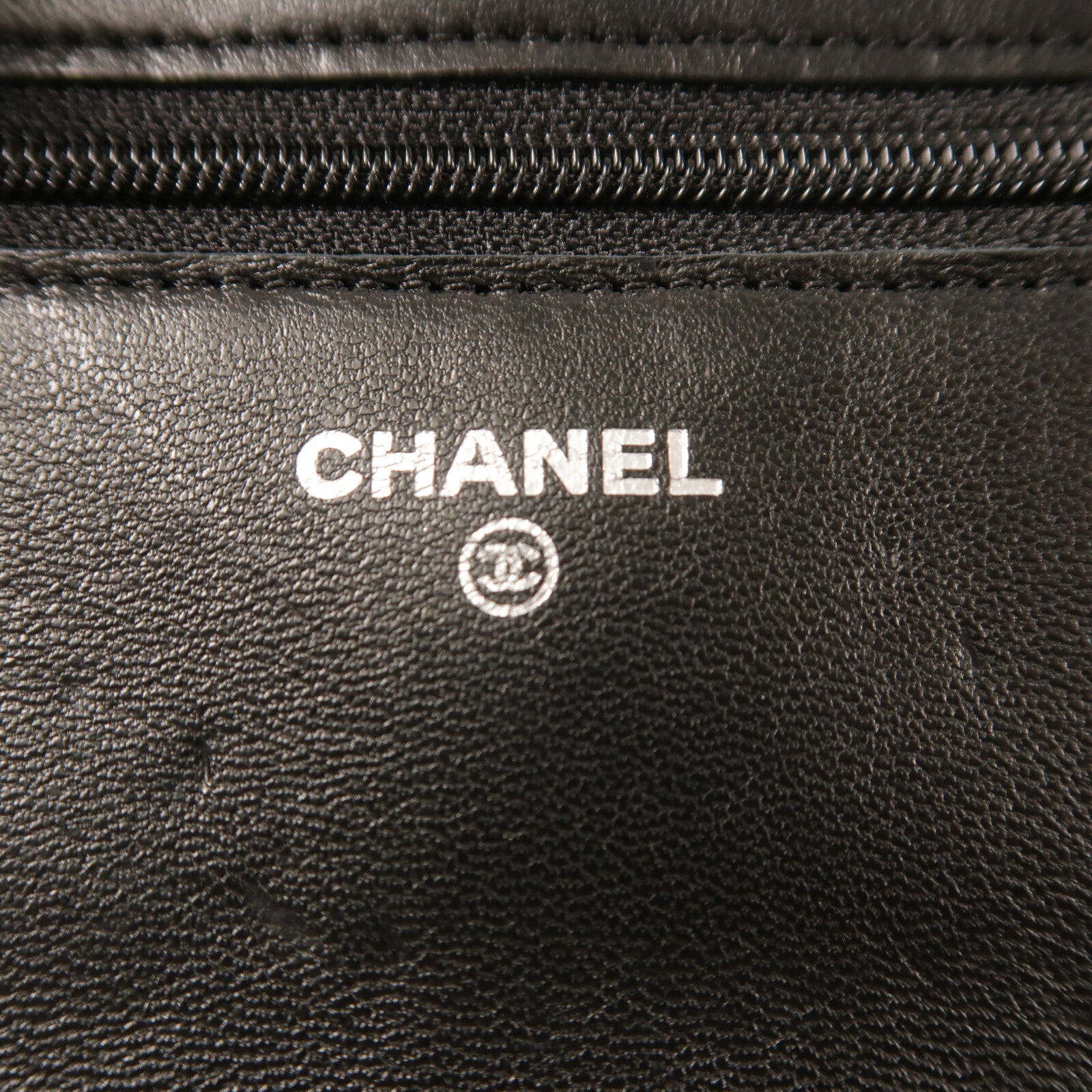 CHANEL 羊皮皮革WOC Wallet On Chain銀扣鏈帶肩背袋