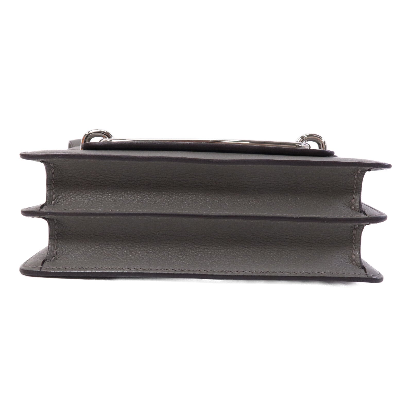 HERMES Evercolor皮革Roulis Mini銀扣肩背袋Giris Meyer