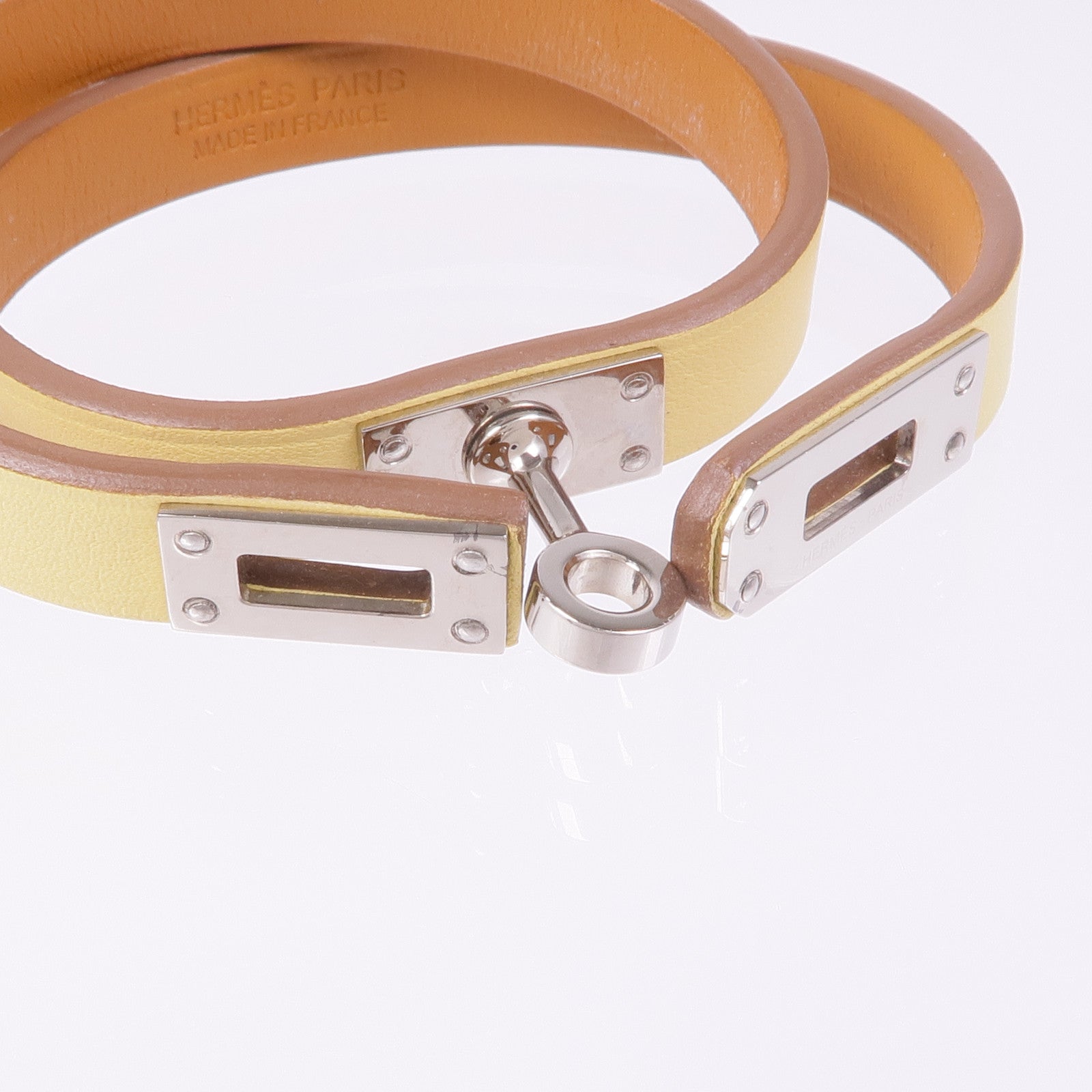 HERMES Swift皮革Kelly Double Tour銀扣手帶