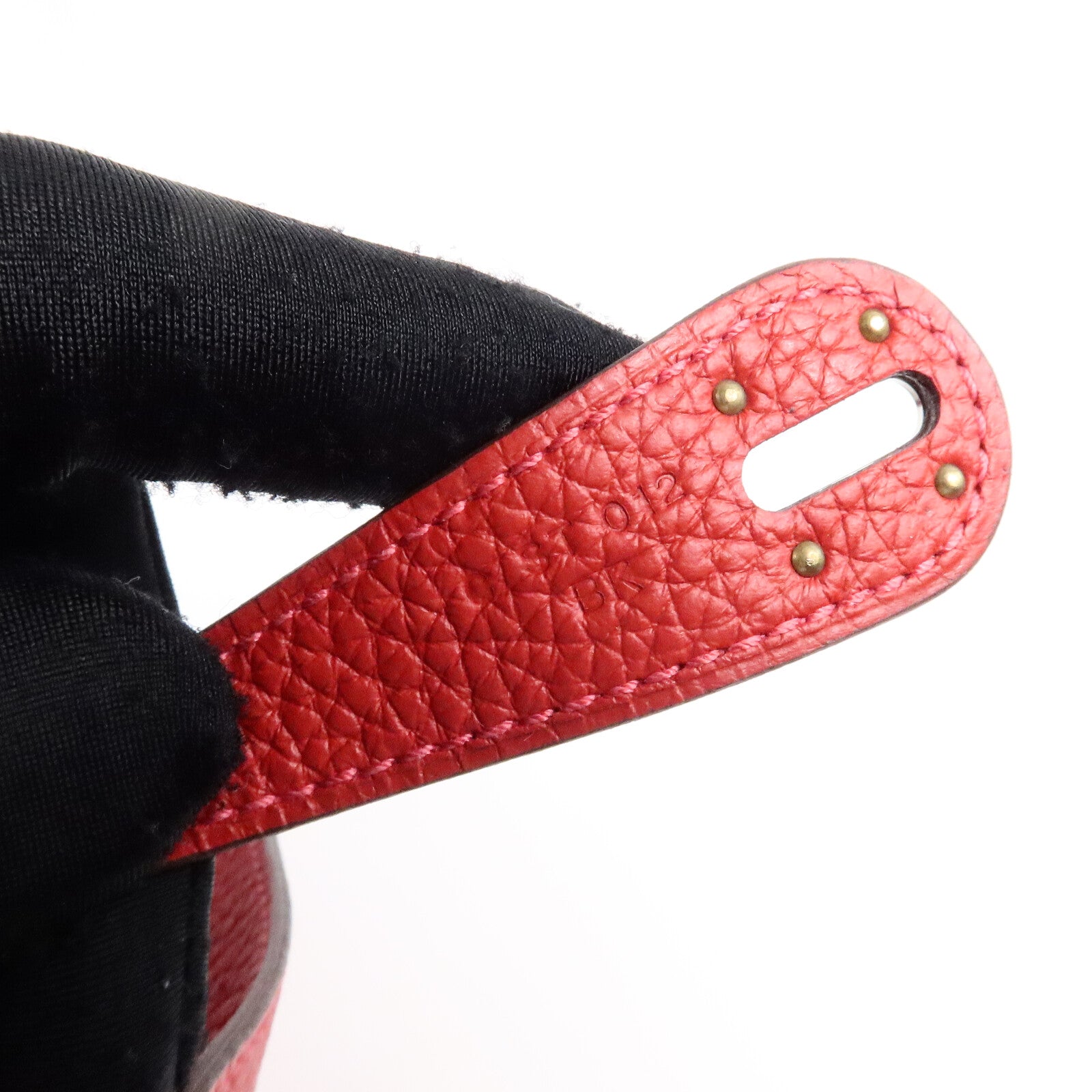 HERMES Clemence皮革Lindy 26手挽肩背兩用袋Rouge Casaque