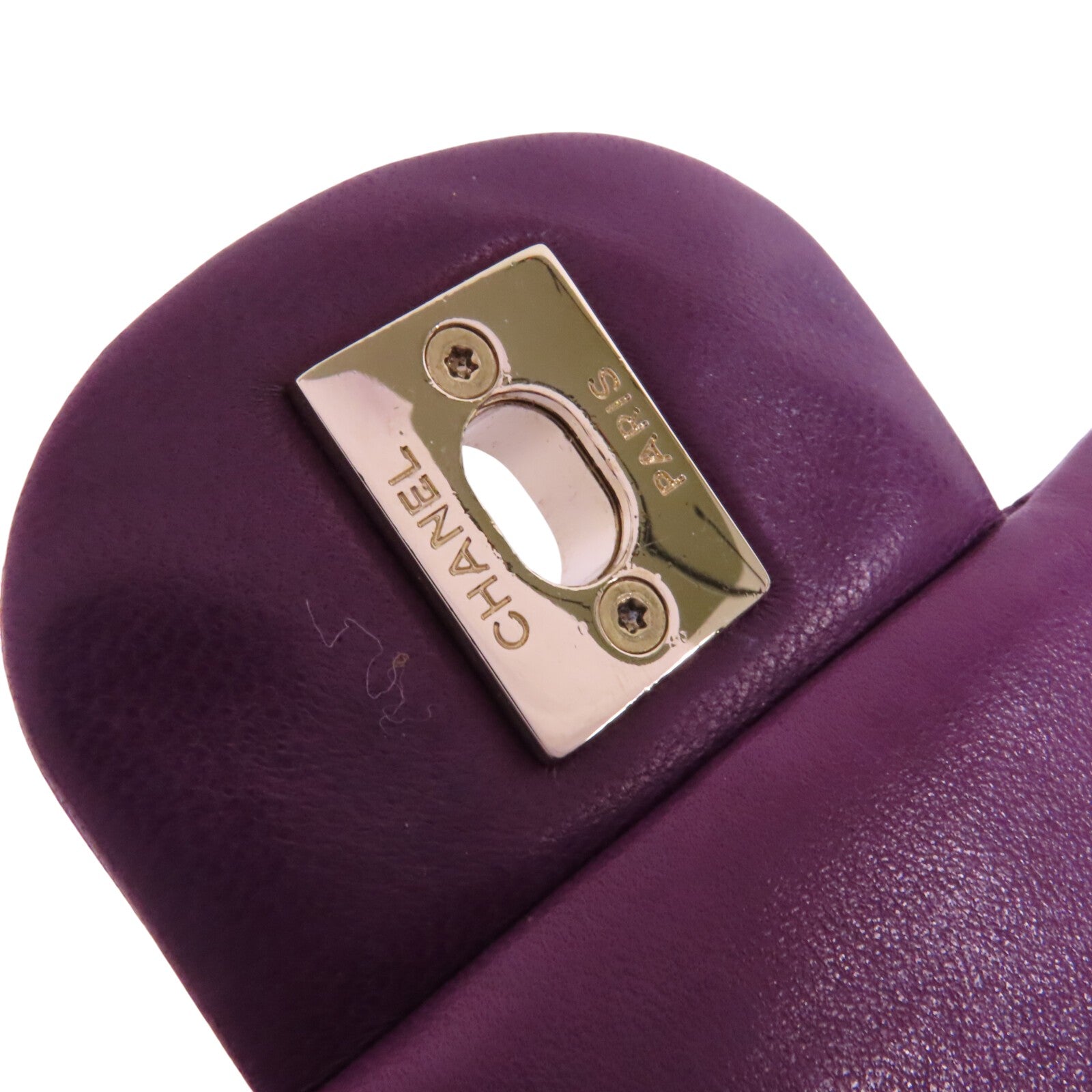 CHANEL 羊皮皮革Classic 25金扣鏈帶肩背袋