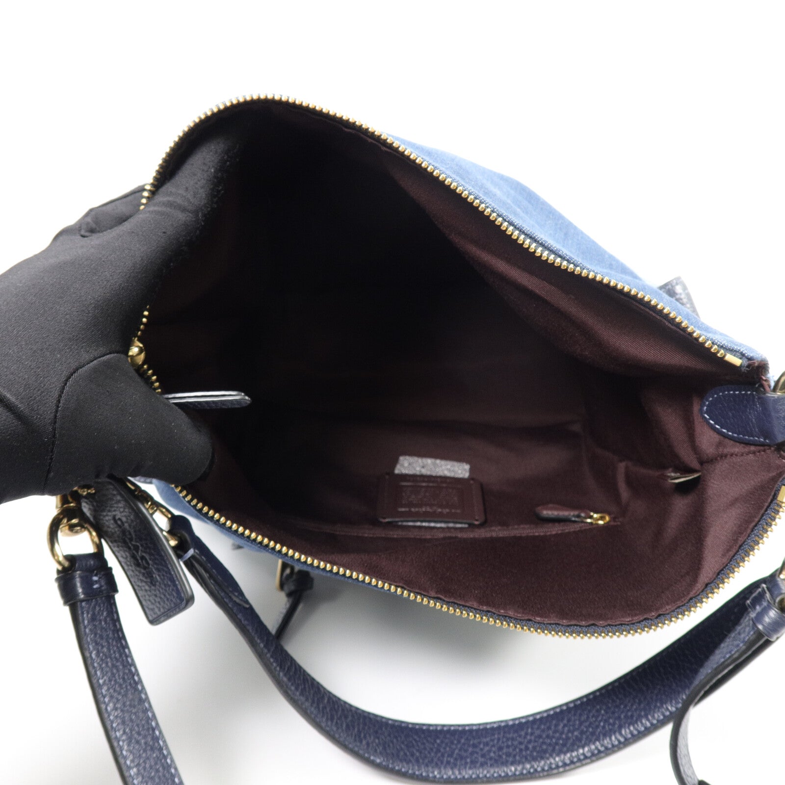 COACH 牛仔布Shoulder Bag手挽肩背兩用袋