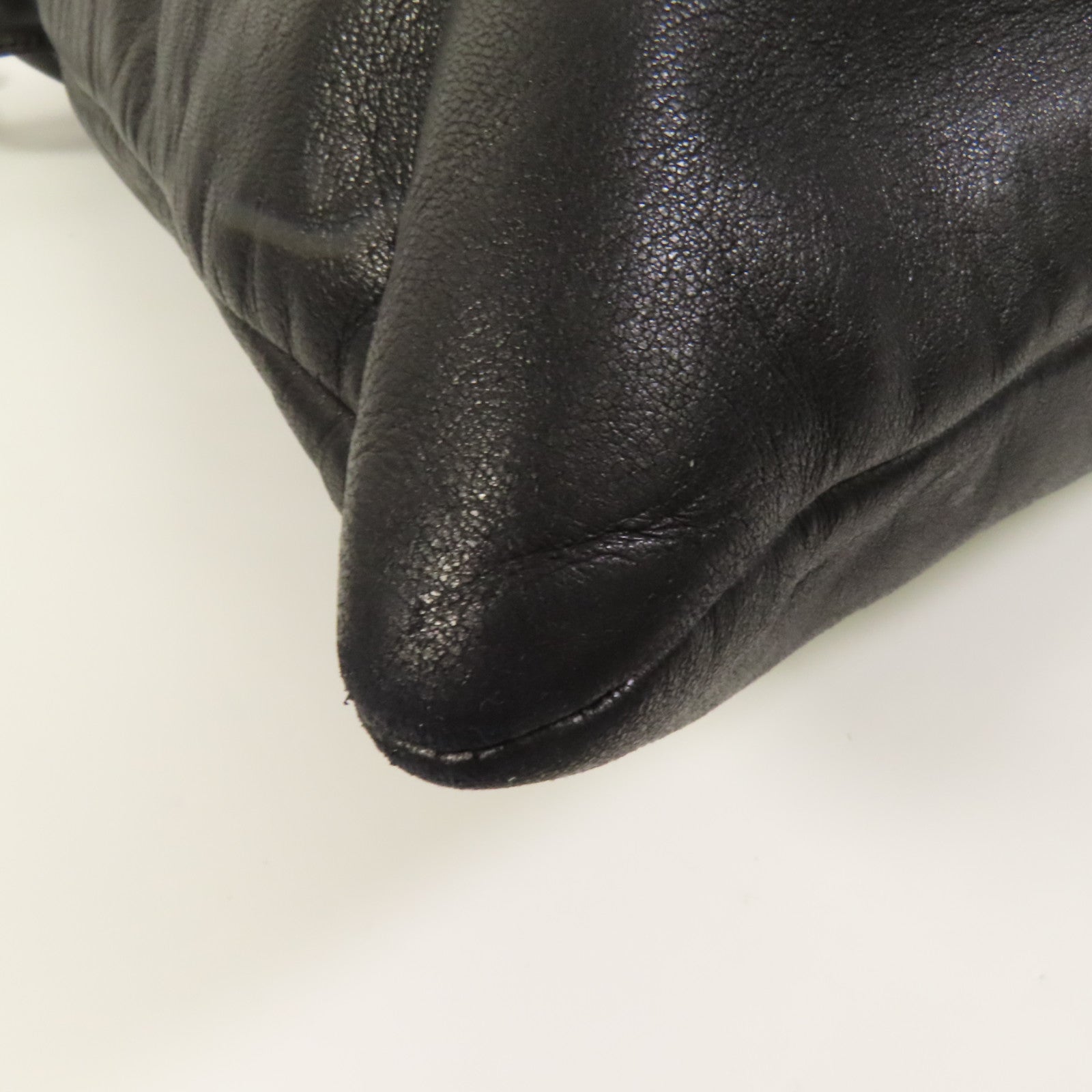 CHANEL 羊皮皮革Chain shoulder Bag銀扣鏈帶肩背袋