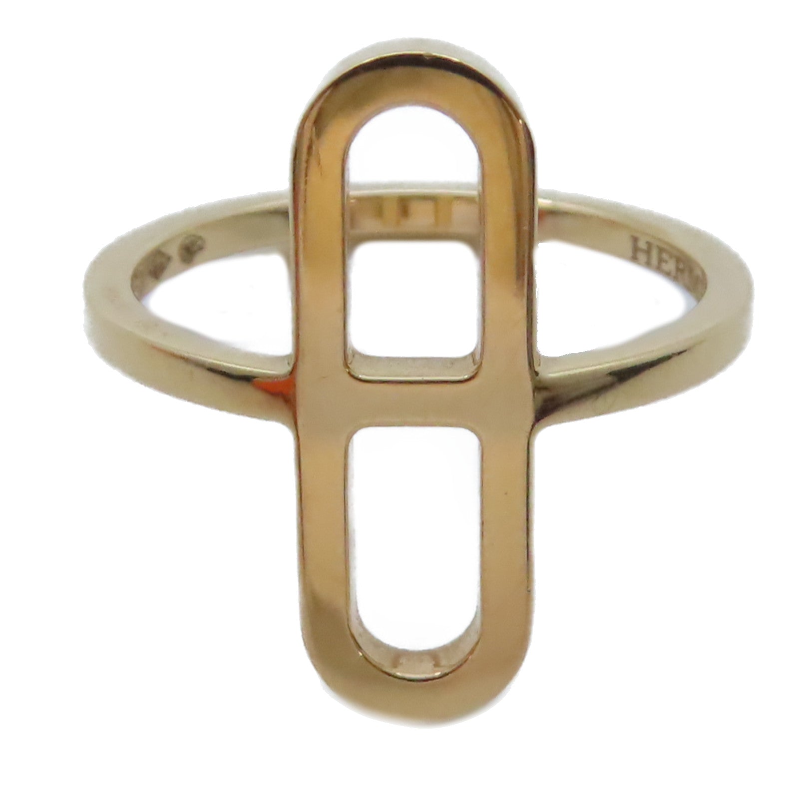 HERMES 18K黃金Ever Chaine D'ancre Ring戒指US#6