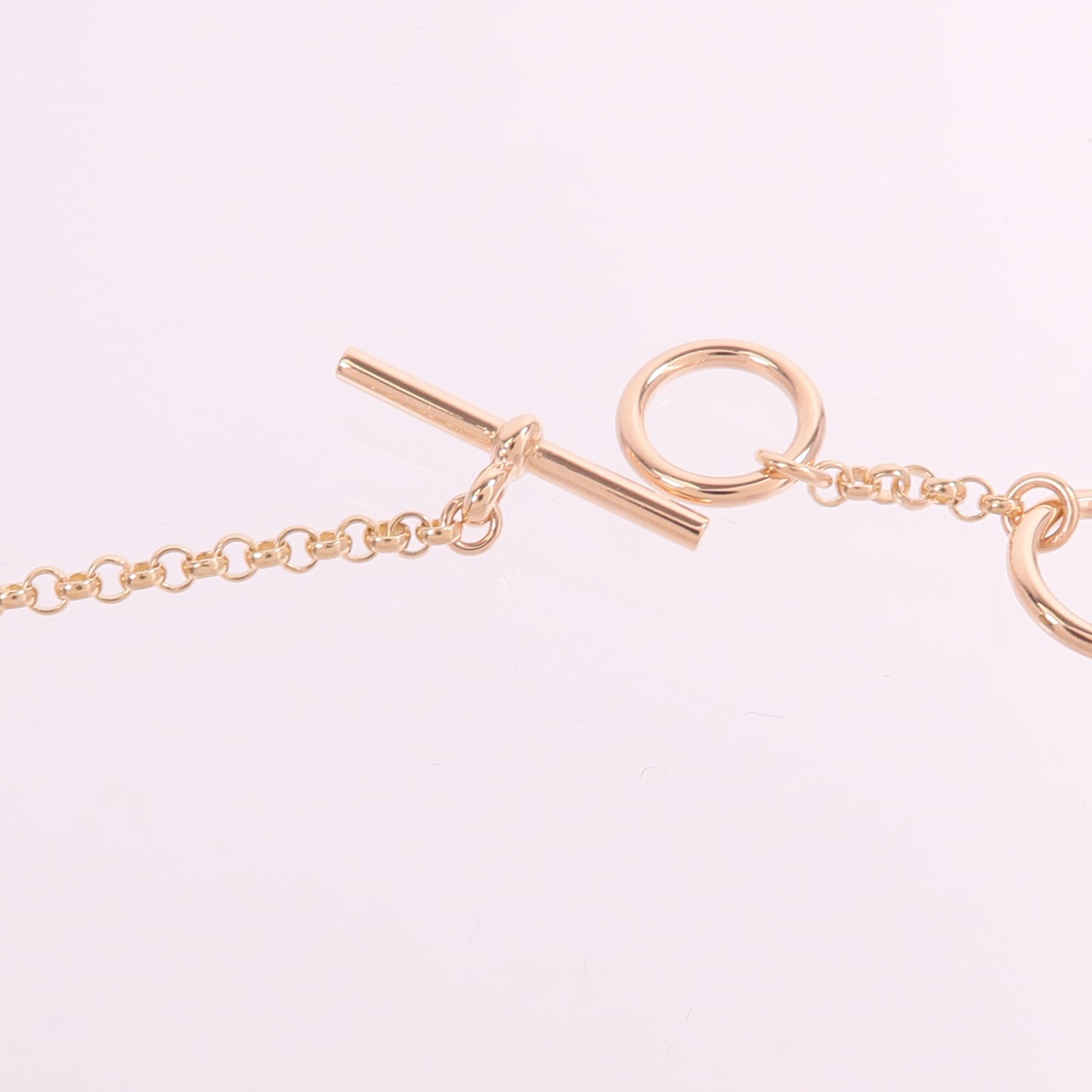 HERMES 18K玫瑰金Ex-Libris Pendant鑽石項鍊