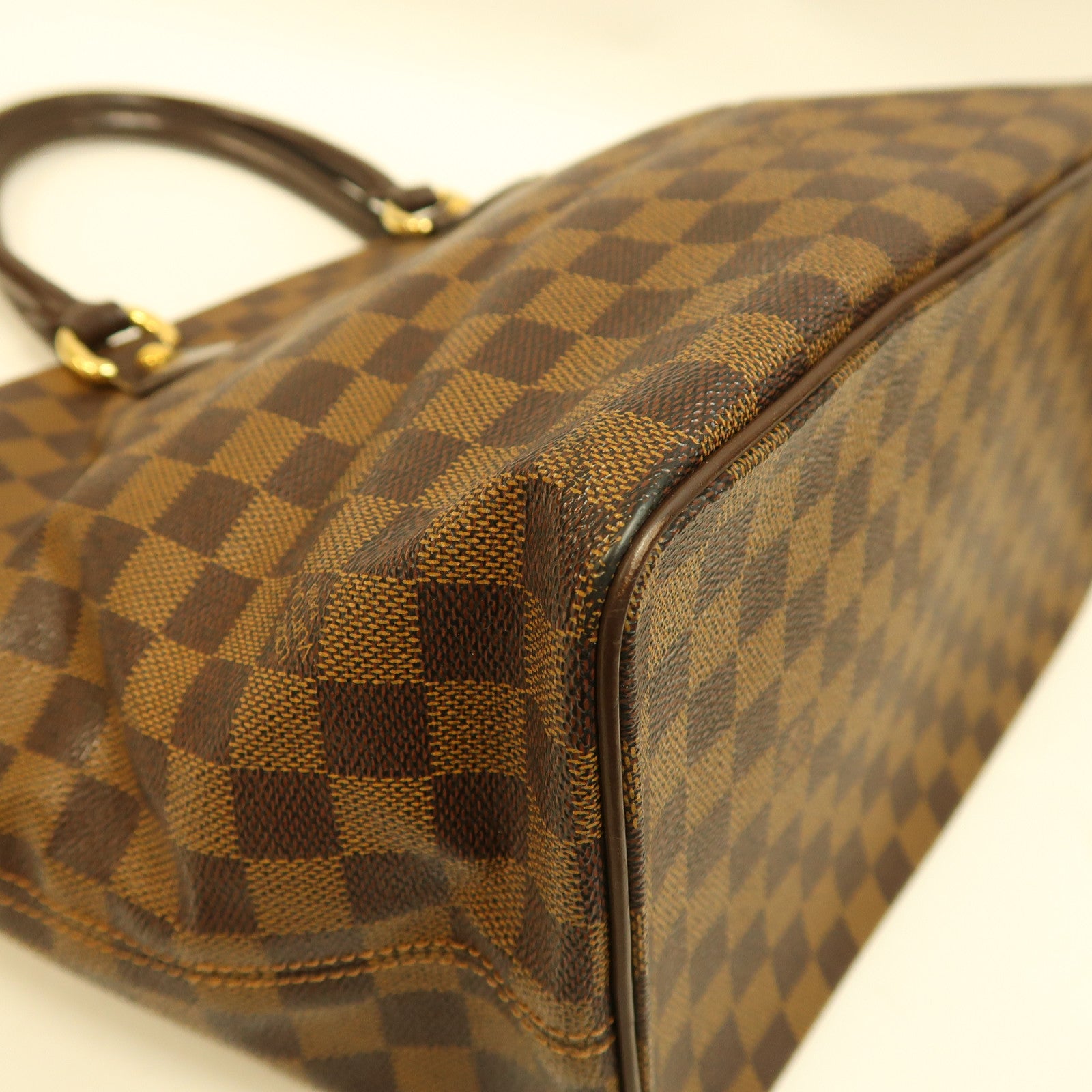 LOUIS VUITTON 【激減優惠】Damier Saleya MM金扣肩背袋啡色