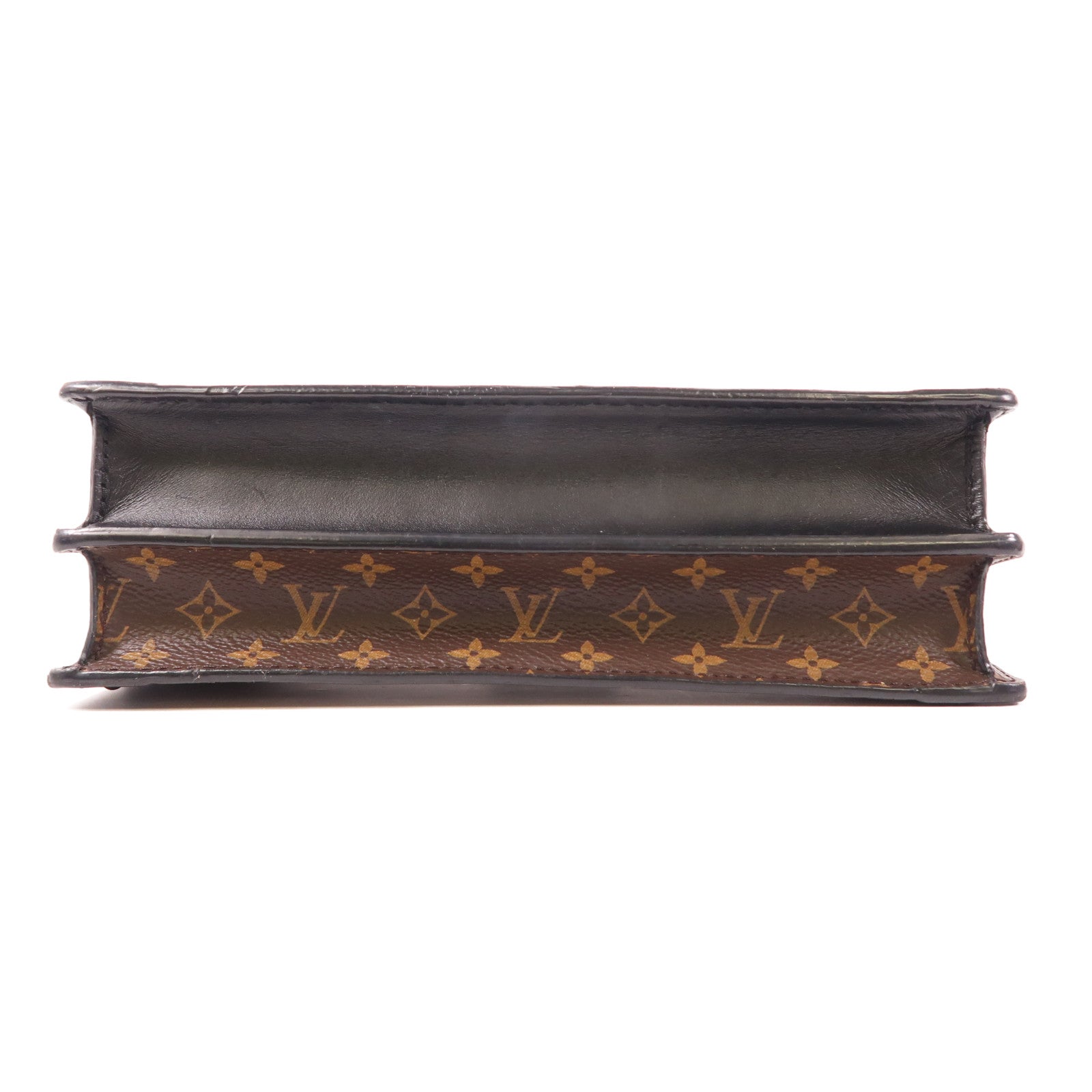 LOUIS VUITTON LV GHW Trunk Clutch Shoulder Bag M43596 Monogram Reverse Brown