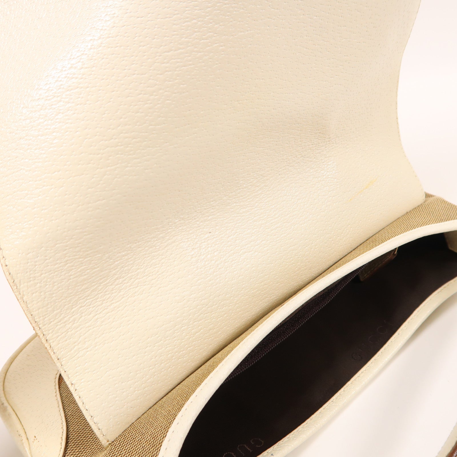 GUCCI 帆布/牛皮皮革Jackie銀扣肩背袋