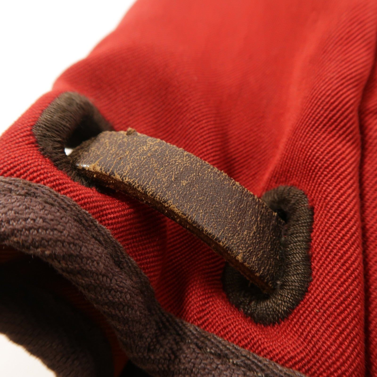 HERMES 帆布Herbag Cabas PM肩背袋Rouge Casaque