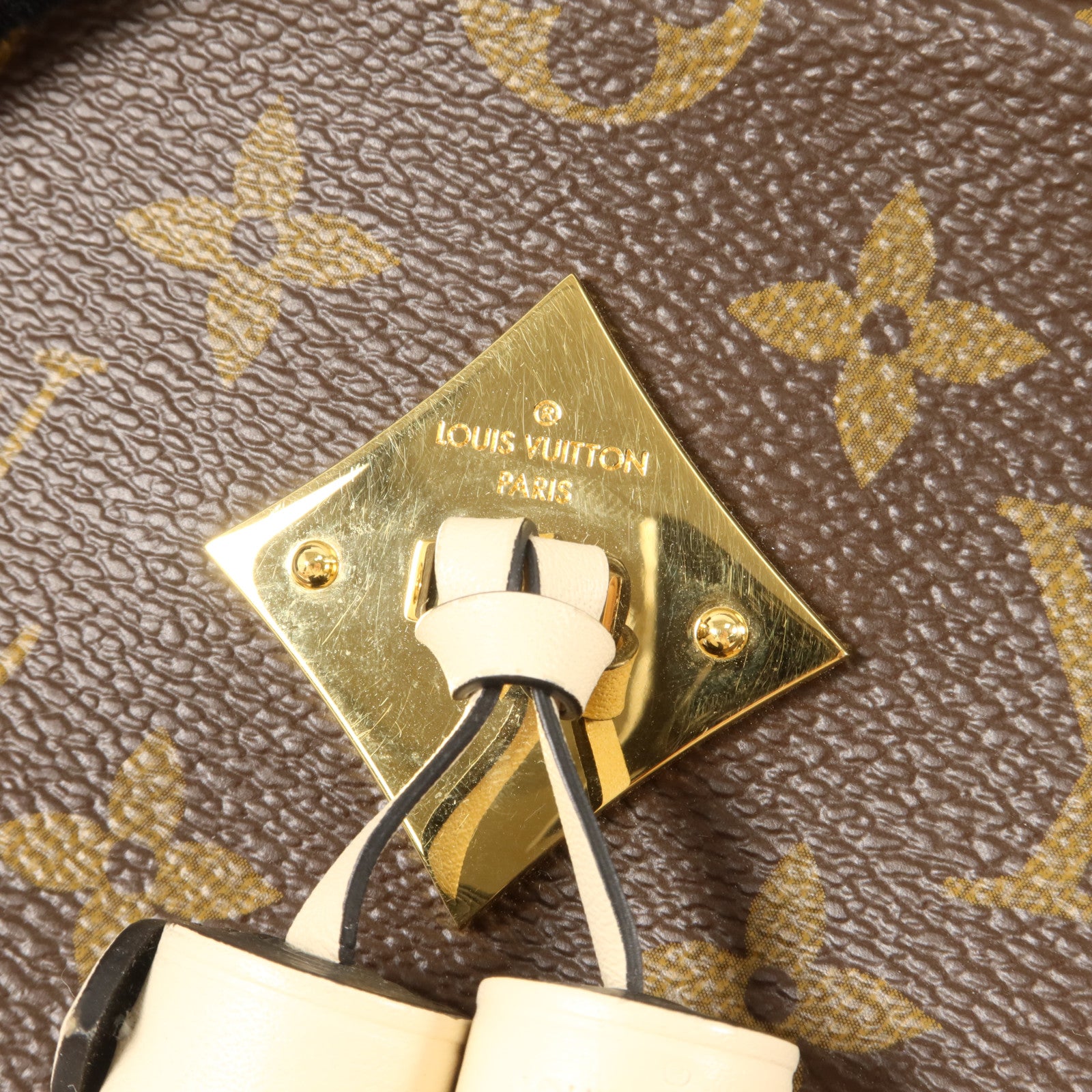 LOUIS VUITTON Monogram Saintonge金扣手挽肩背兩用袋