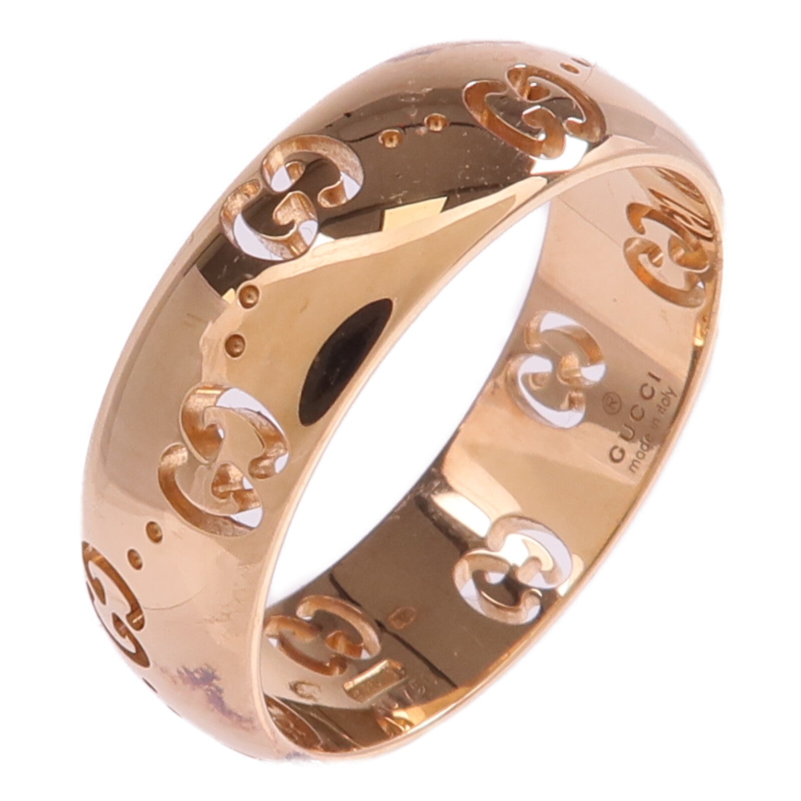GUCCI 【激減優惠】18K玫瑰金GG Icon Ring戒指Gucci#14/US#6.75