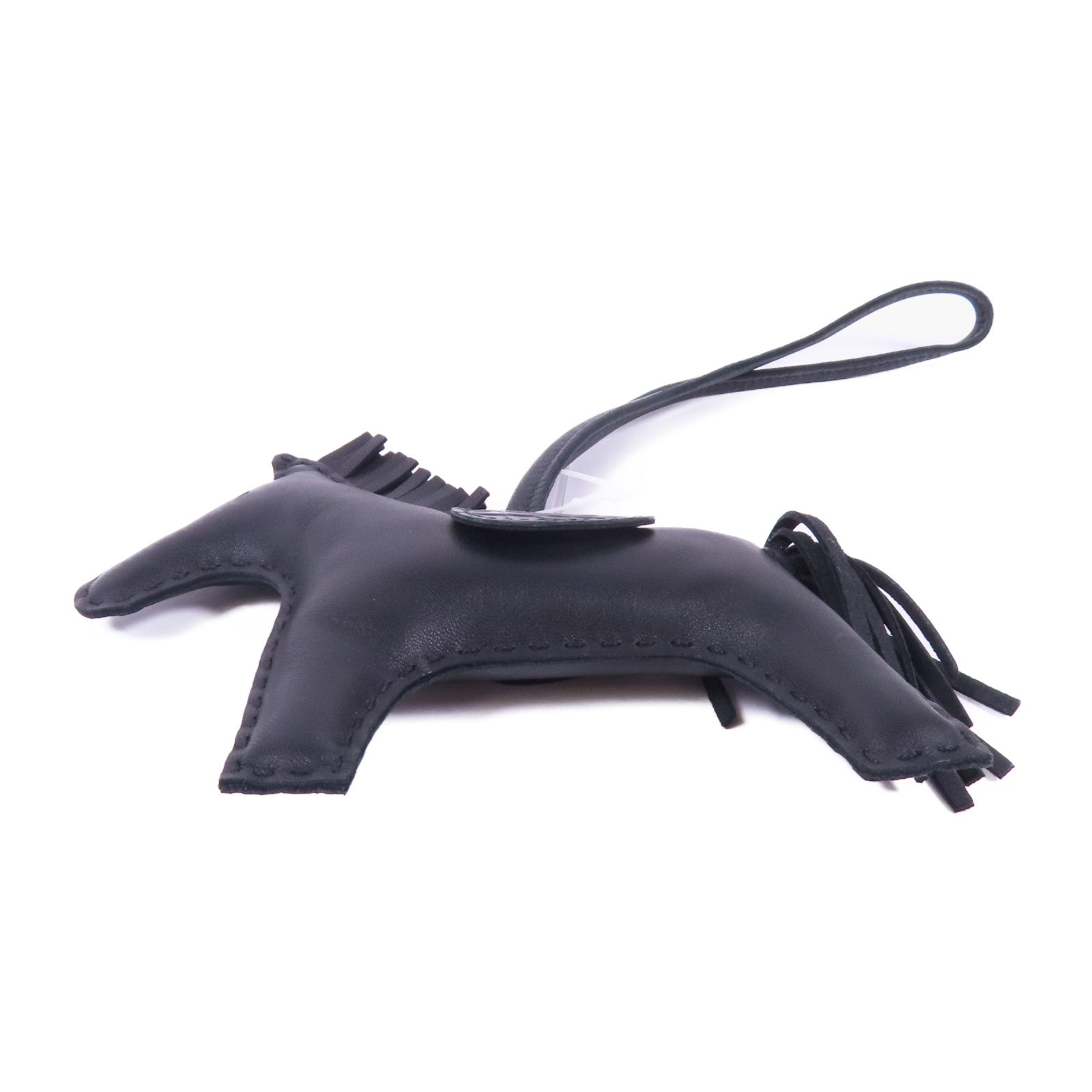 HERMES Swift/Alligator皮革Rodeo MM掛飾Noir