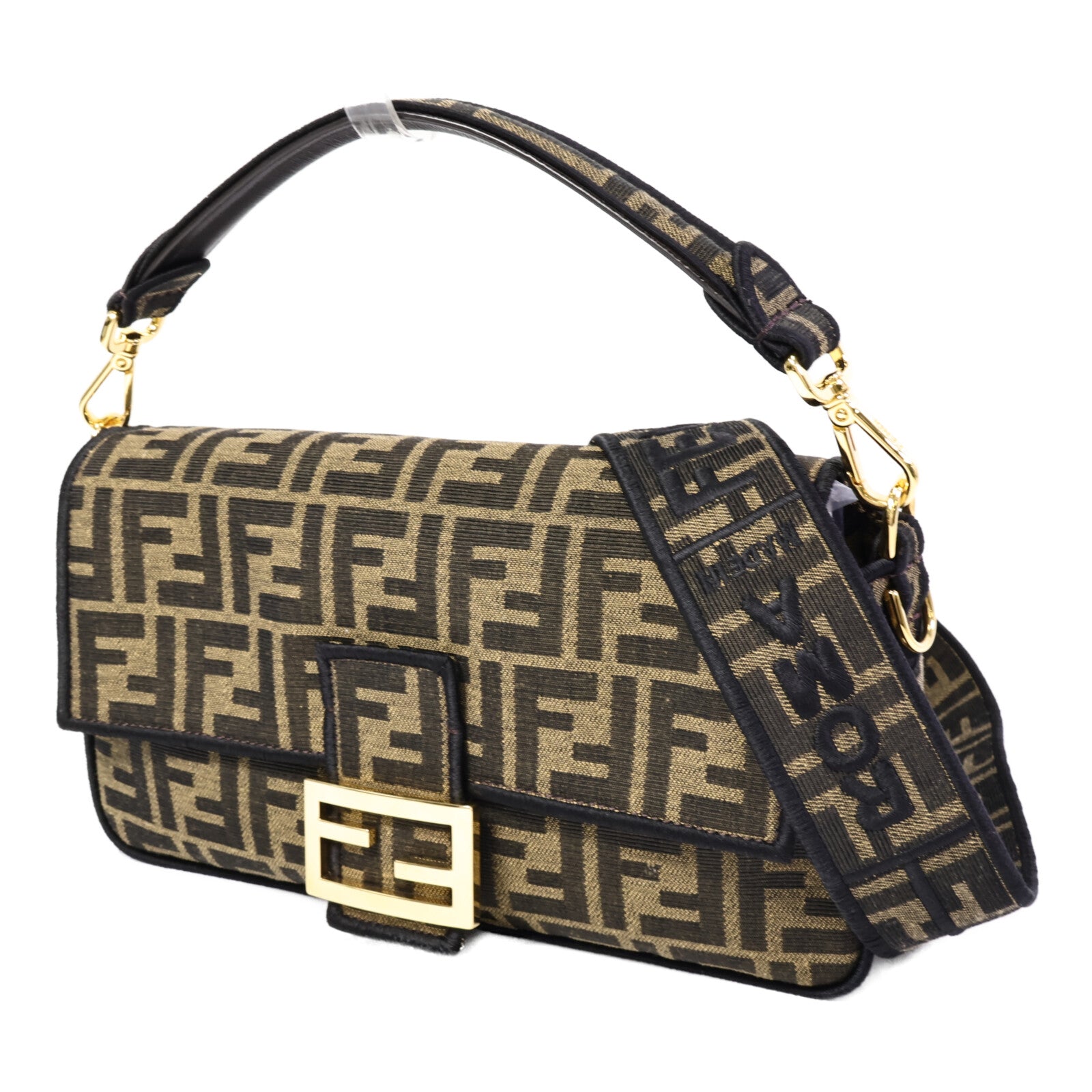 FENDI 帆布Baguette Bag手挽肩背兩用袋