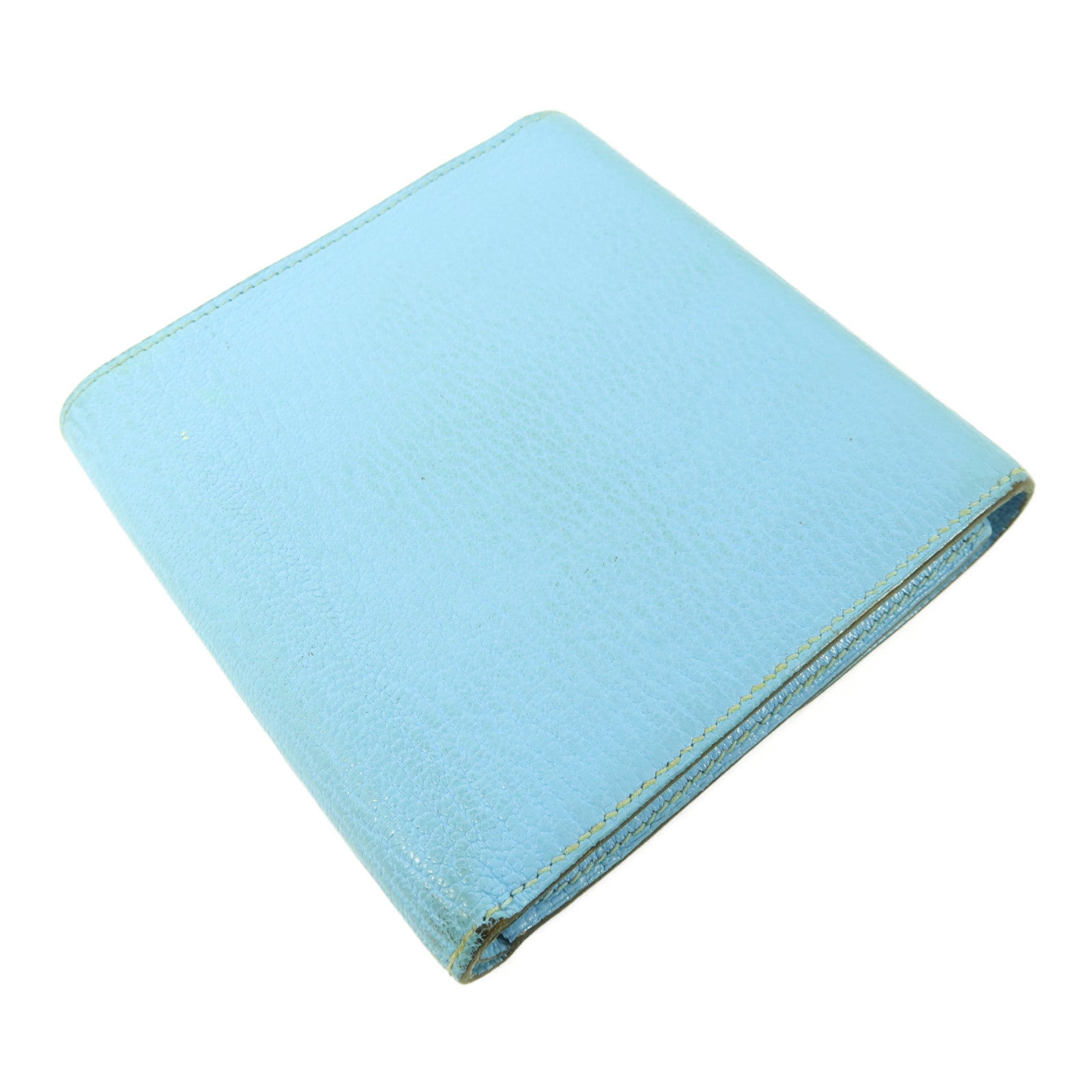 HERMES Chevre皮革Clic 12 Wallet錢包Celeste