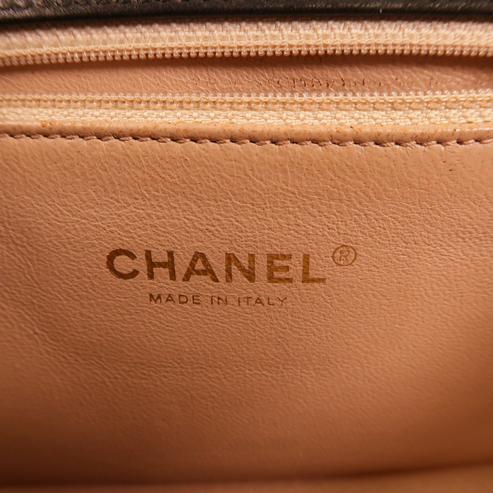 CHANEL 牛皮皮革Chain Shoulder金扣手挽肩背兩用袋
