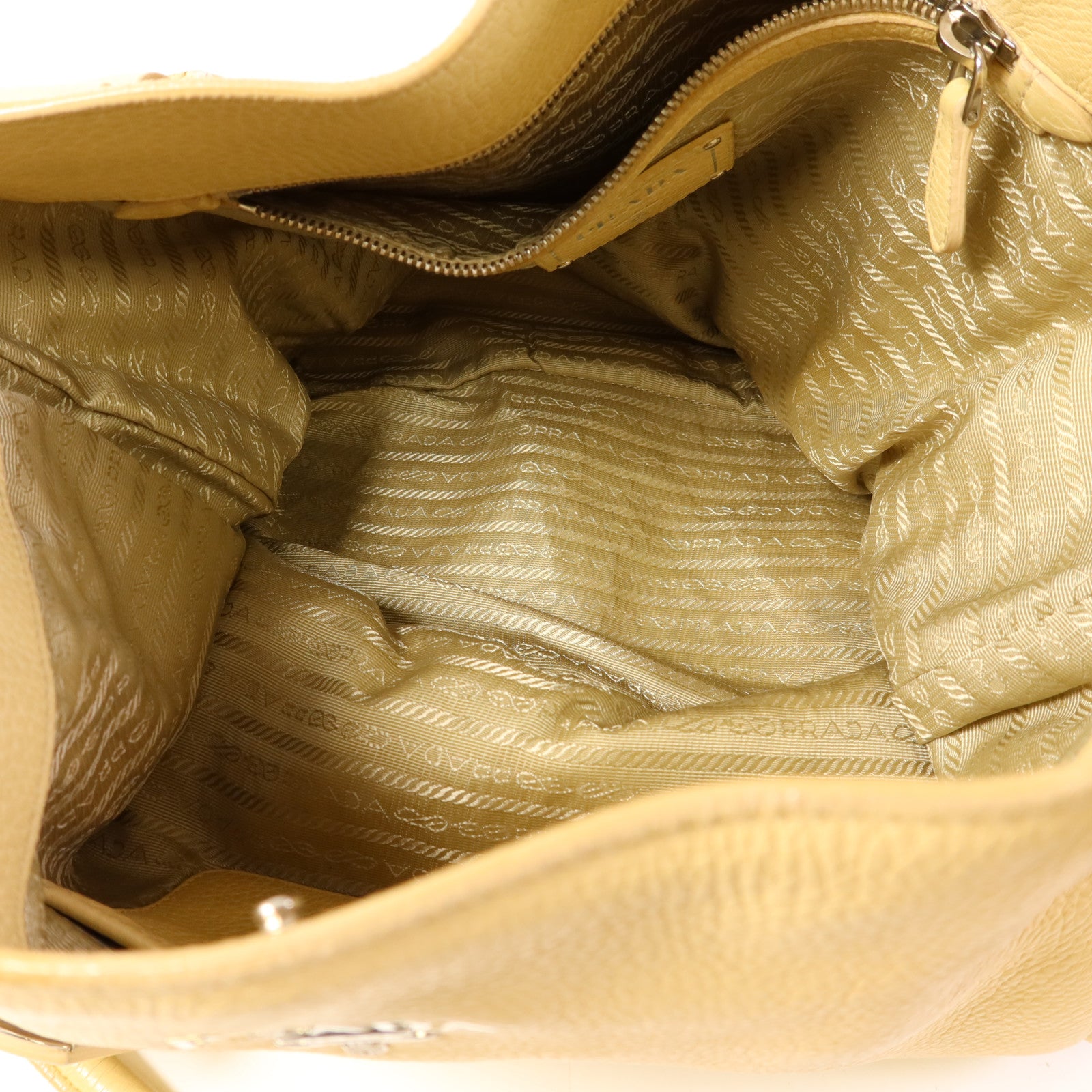PRADA 牛皮皮革Vitello Daino 2 Way Shoulder Bag銀扣手挽肩背兩用袋