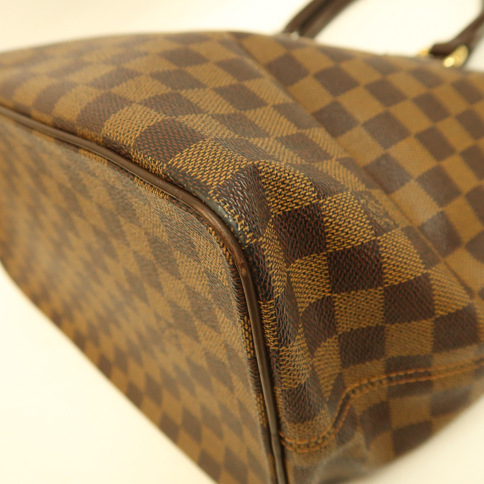 LOUIS VUITTON 【激減優惠】Damier Saleya MM金扣肩背袋啡色