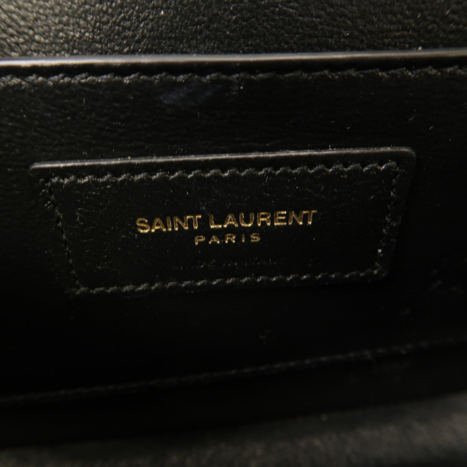 SAINT LAURENT 【激減優惠】牛皮皮革Solferino Box金扣肩背袋黑色