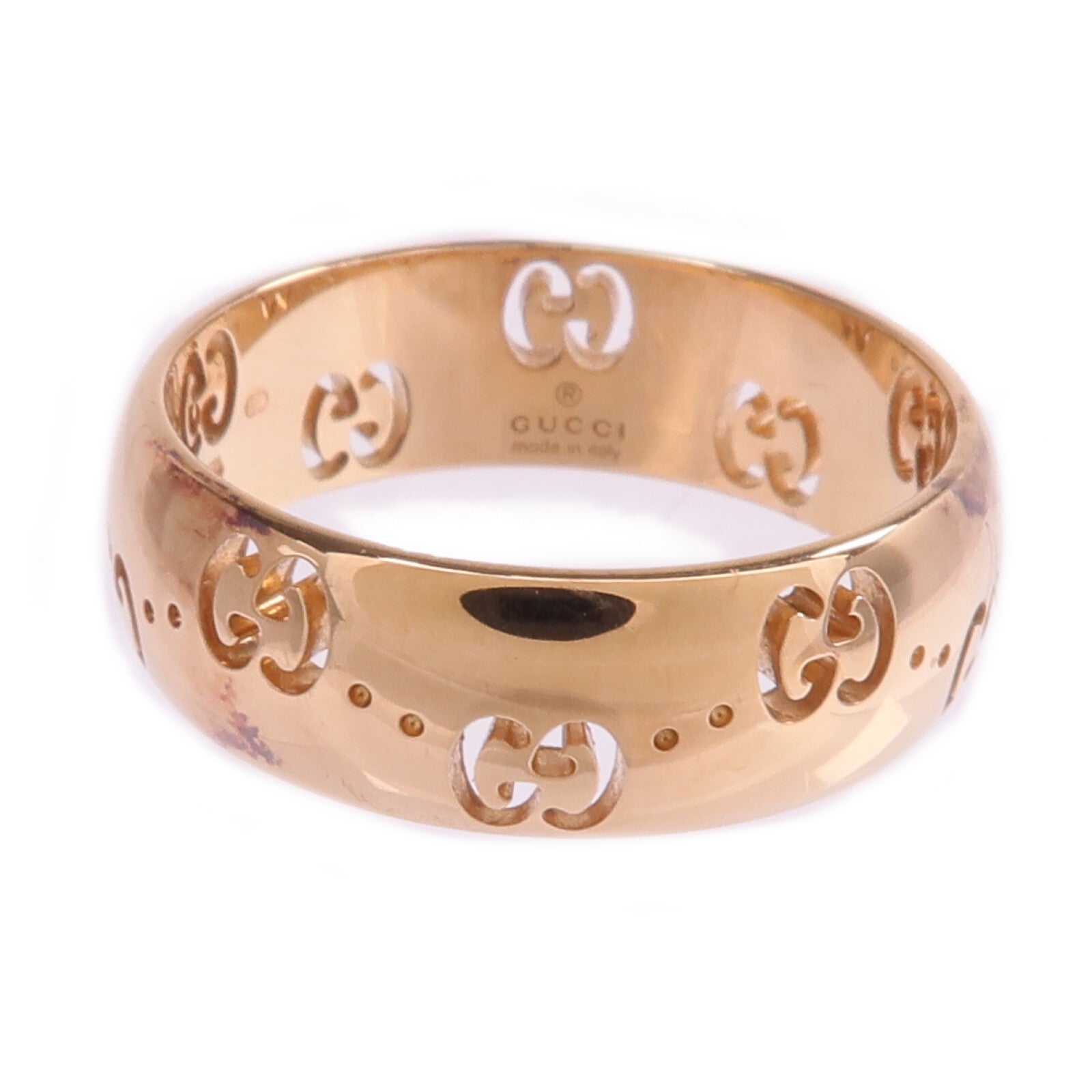 GUCCI 【激減優惠】18K玫瑰金GG Icon Ring戒指Gucci#14/US#6.75