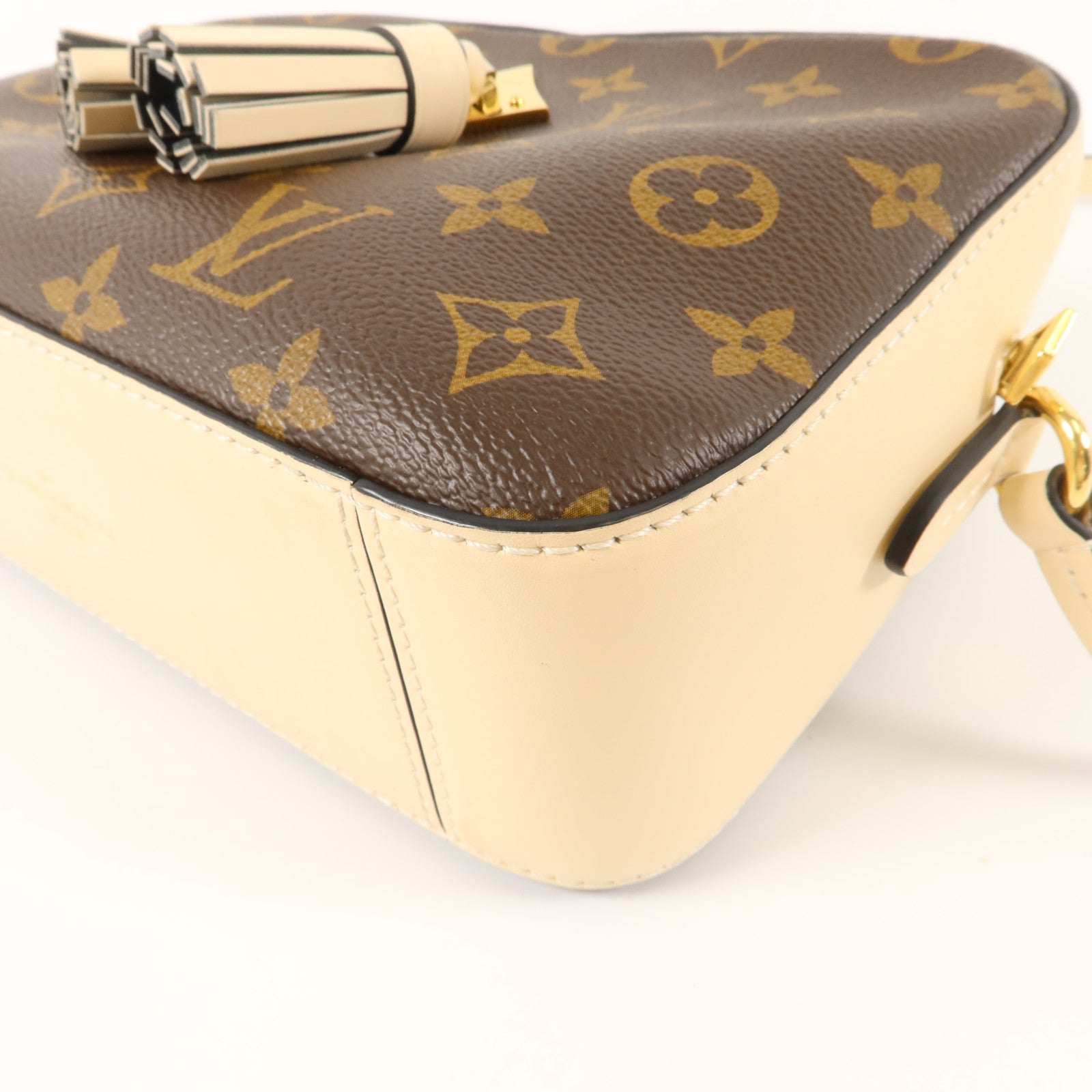 LOUIS VUITTON Monogram Saintonge金扣手挽肩背兩用袋