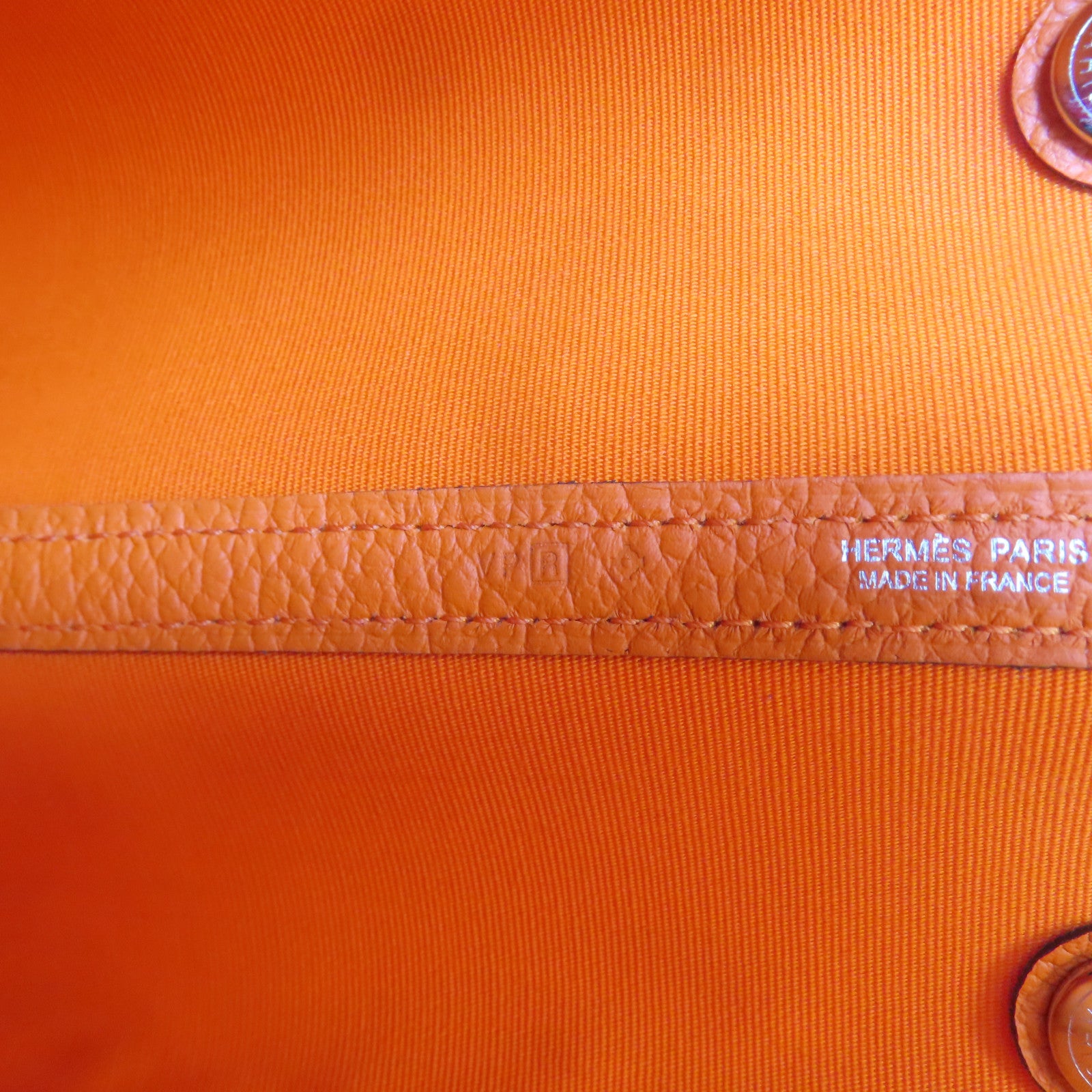 HERMES (PRICE DOWN) PHW Garden Party PM Tote Bag Handbag Negonda Leather Orange