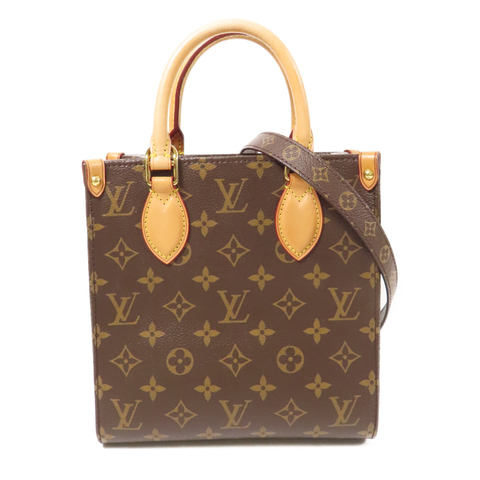 LOUIS VUITTON LV GHW Sac Plat BB 2 Way Shoulder Handbag M45847 Monogram Brown