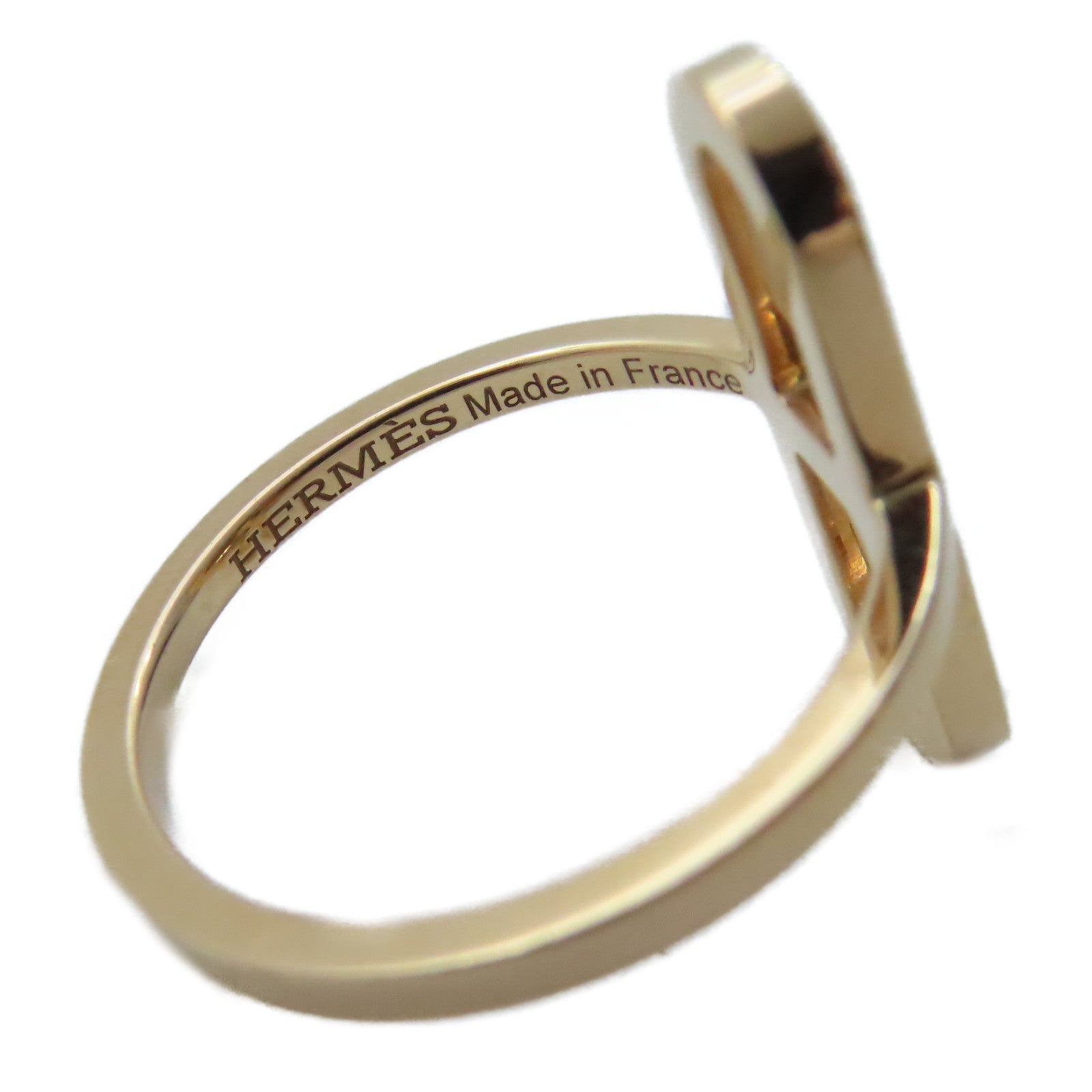 HERMES 18K黃金Ever Chaine D'ancre Ring戒指US#6