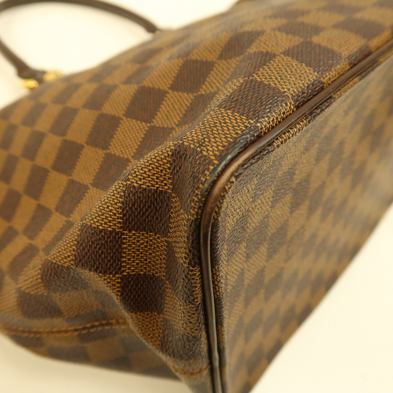 LOUIS VUITTON 【激減優惠】Damier Saleya MM金扣肩背袋啡色