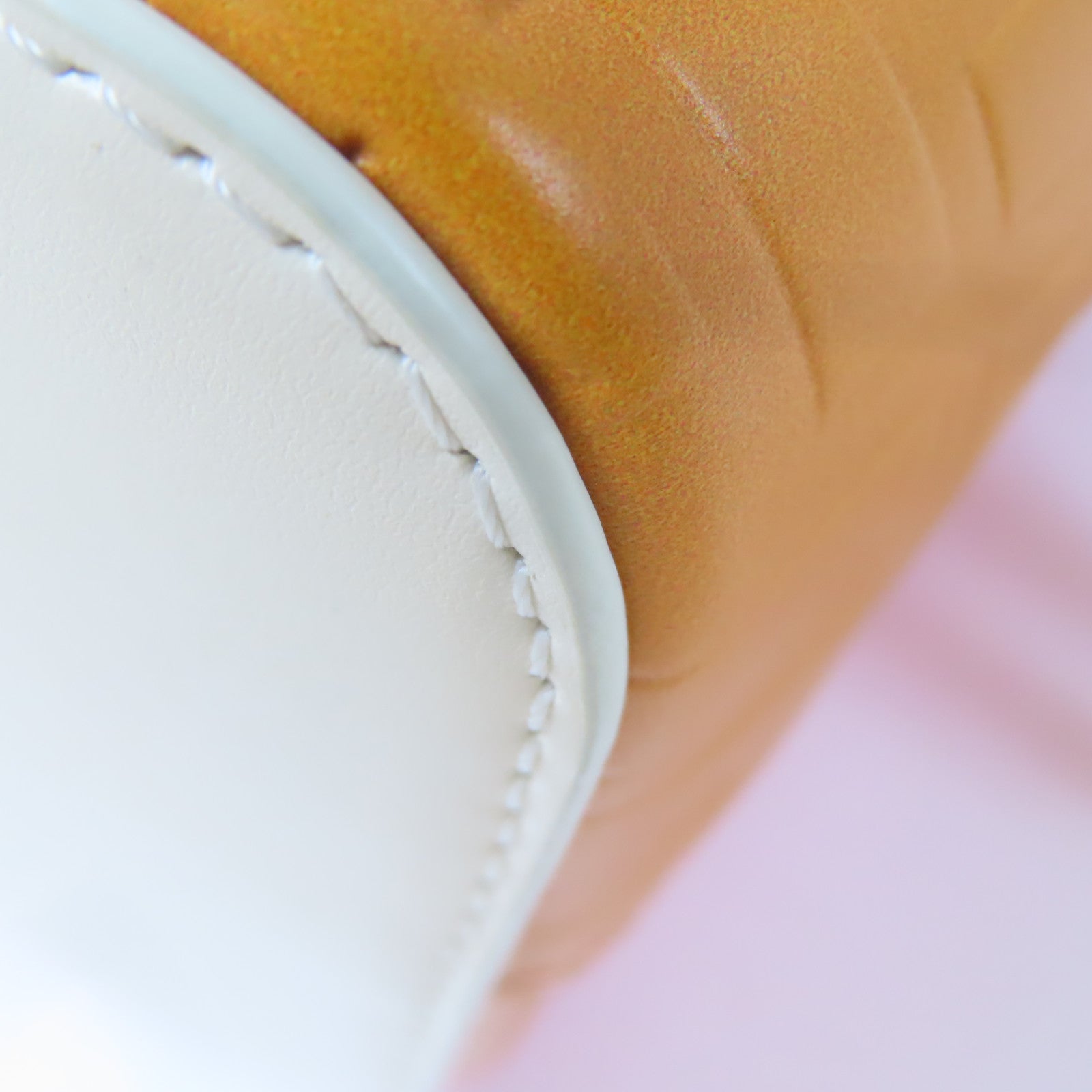 FENDI Mon Tresor 2 Way Bag 8BS010 AJSI F1HDR Calfskin Leather White/Pink/Brown