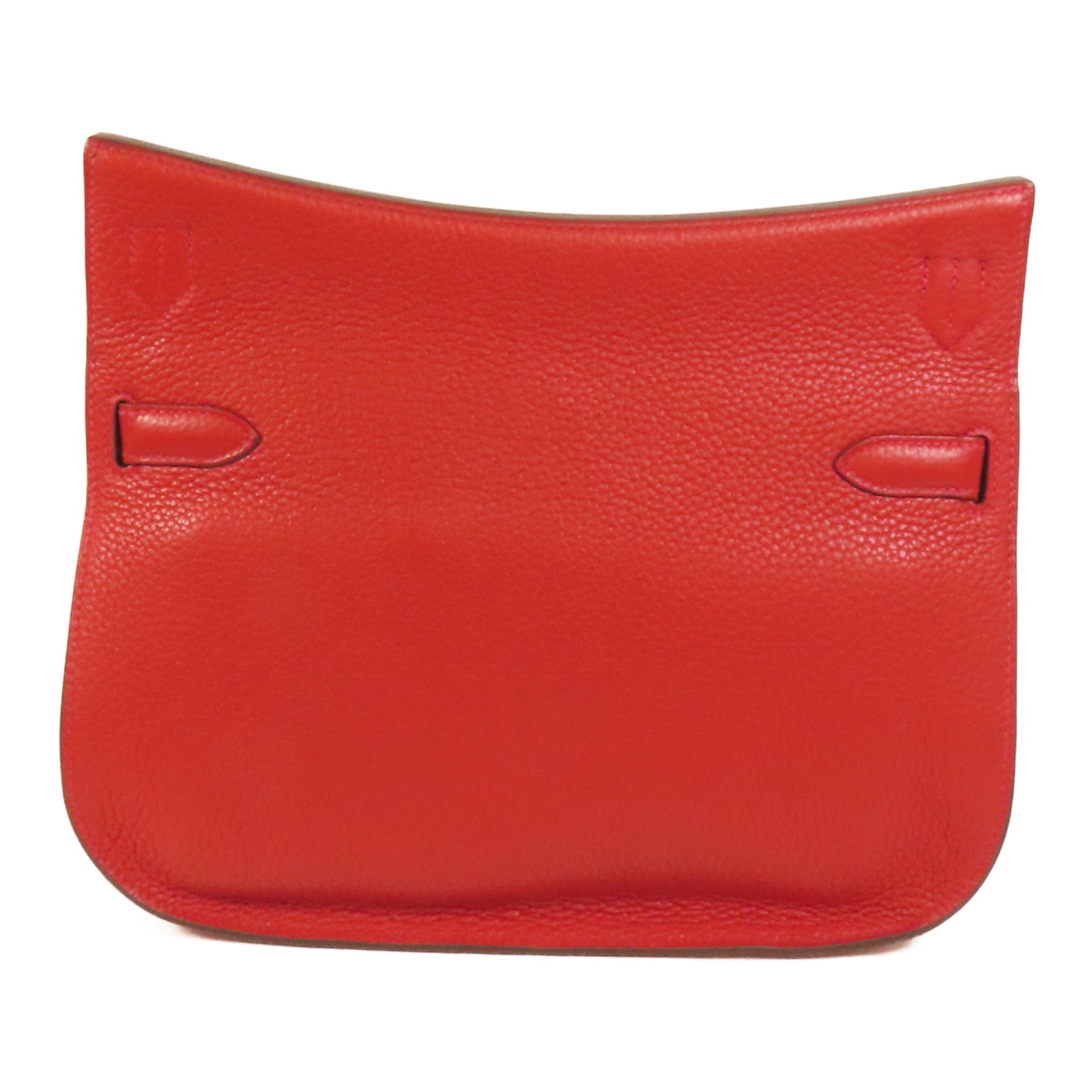 HERMES Clemence皮革Jypsiere 28肩背袋Rouge Casaque