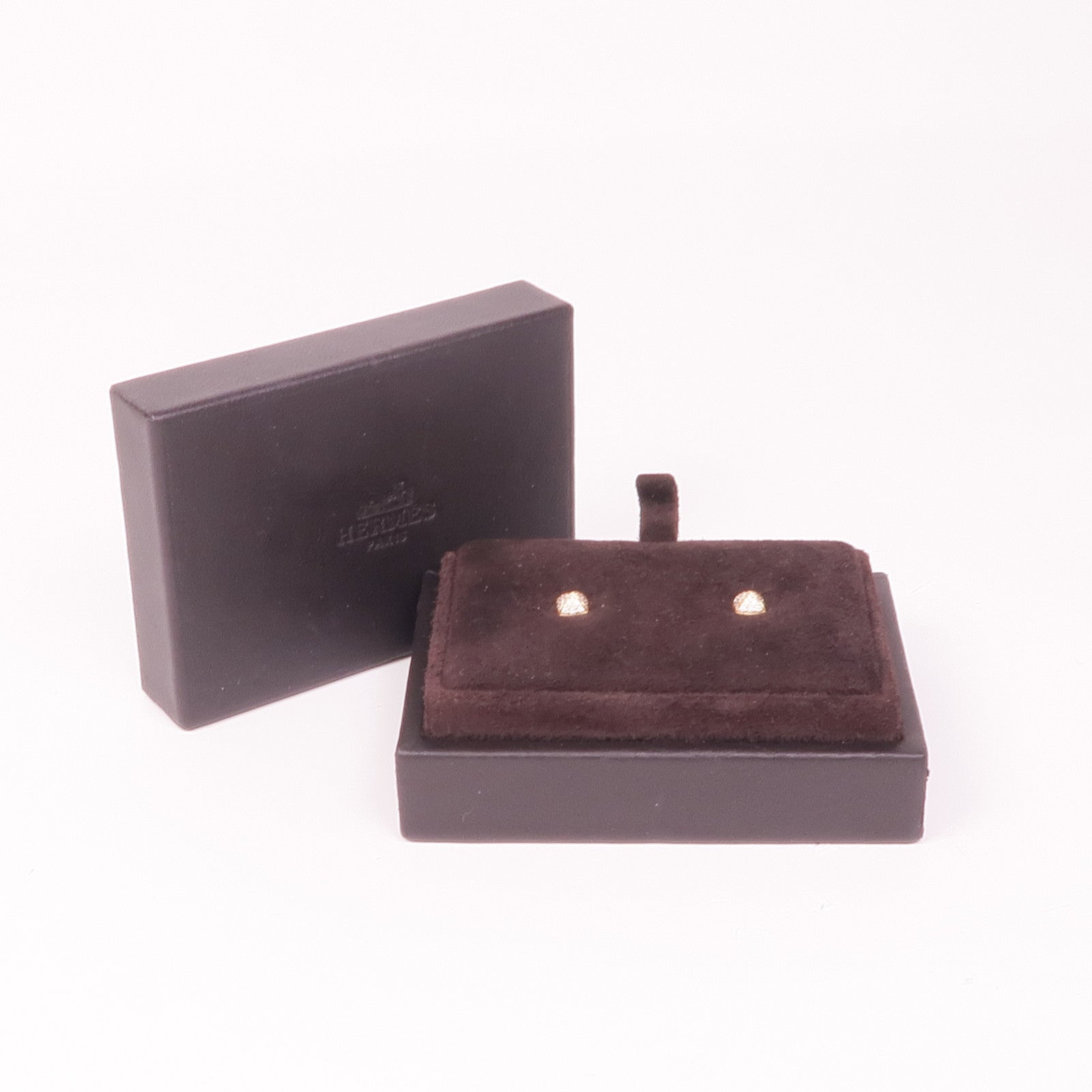 HERMES 18K玫瑰金Cloud'H Earrings鑽石耳環