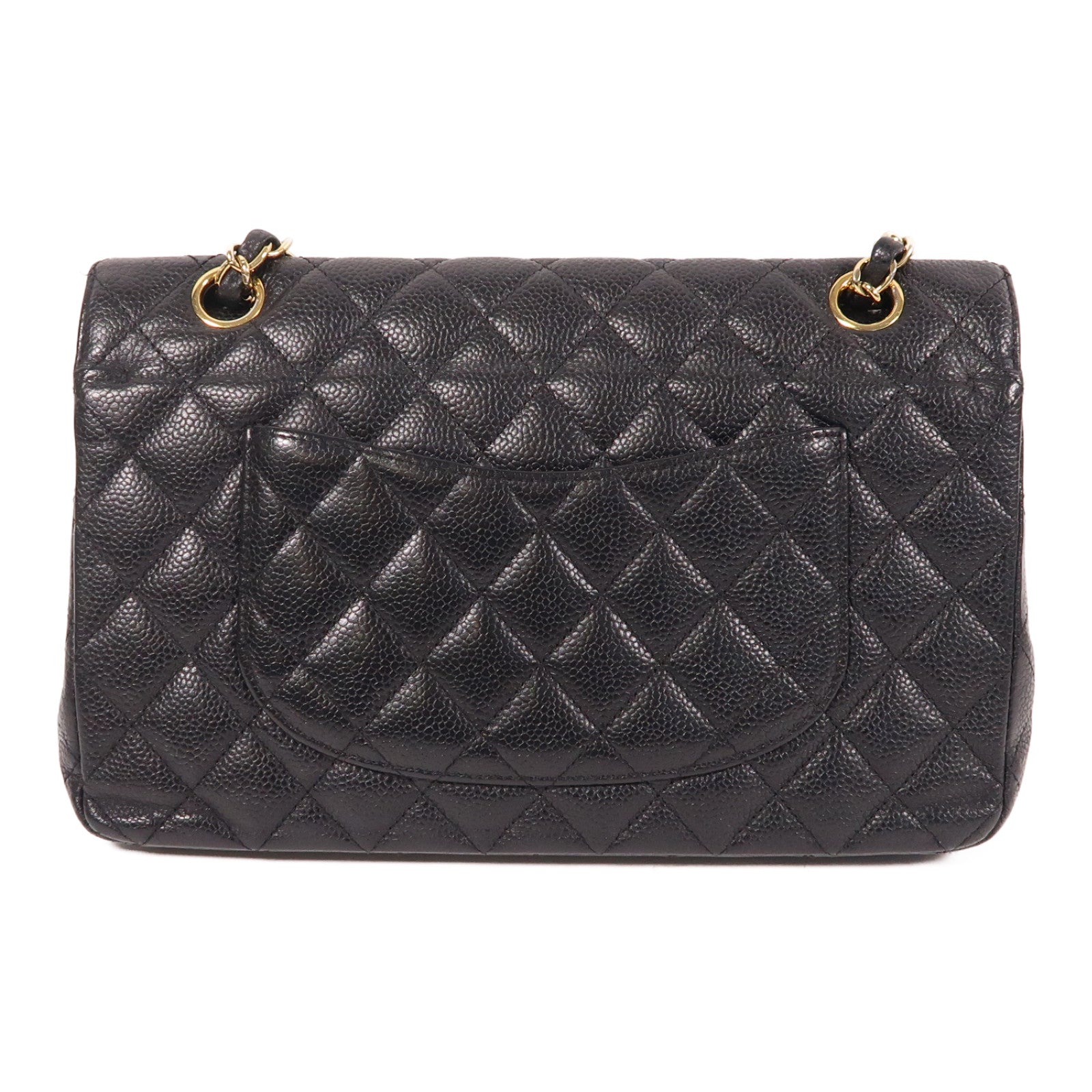 CHANEL 牛皮皮革Classic 25金扣鏈帶肩背袋黑色