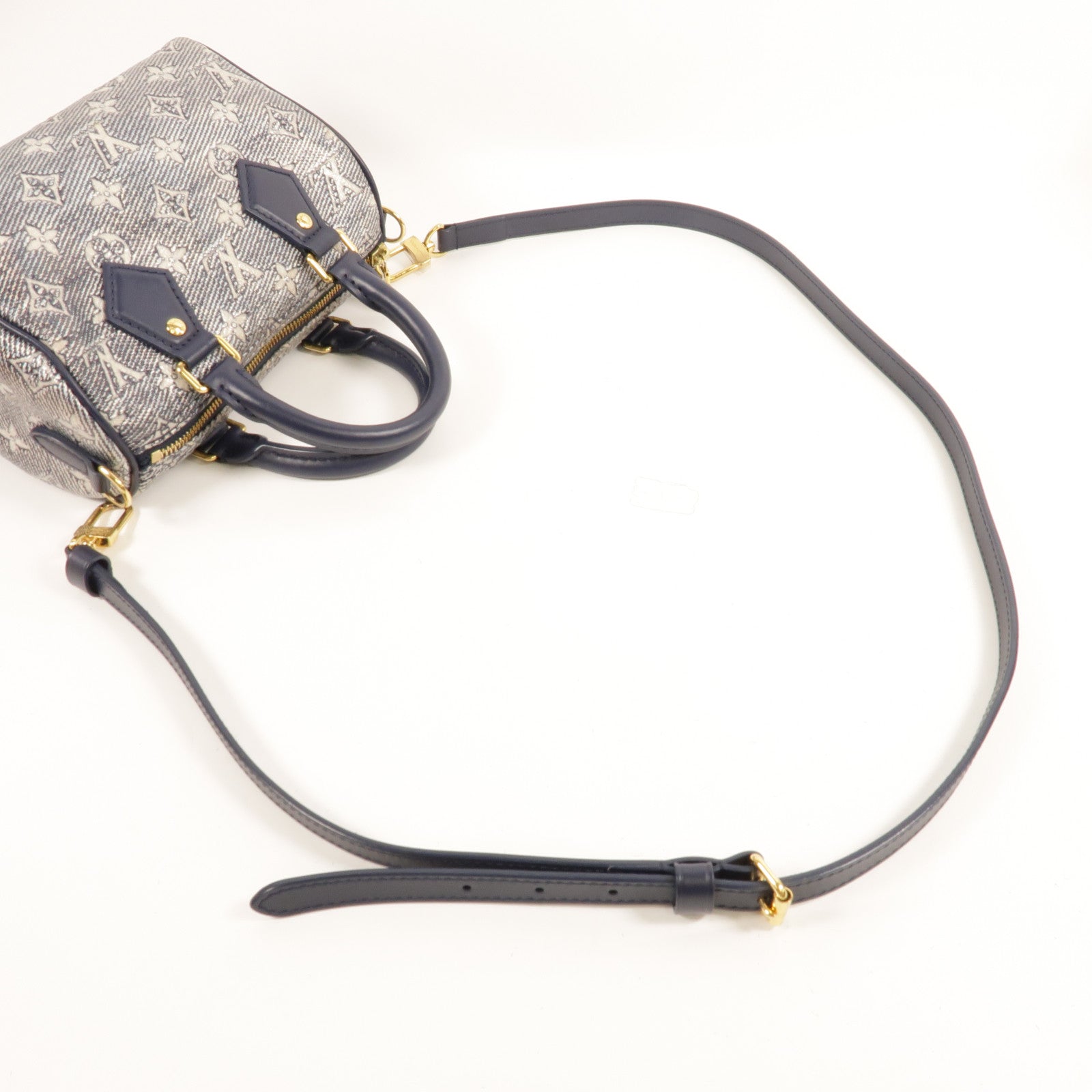LOUIS VUITTON Laminated Jacquard Speedy Bandouliere 20手挽肩背兩用袋