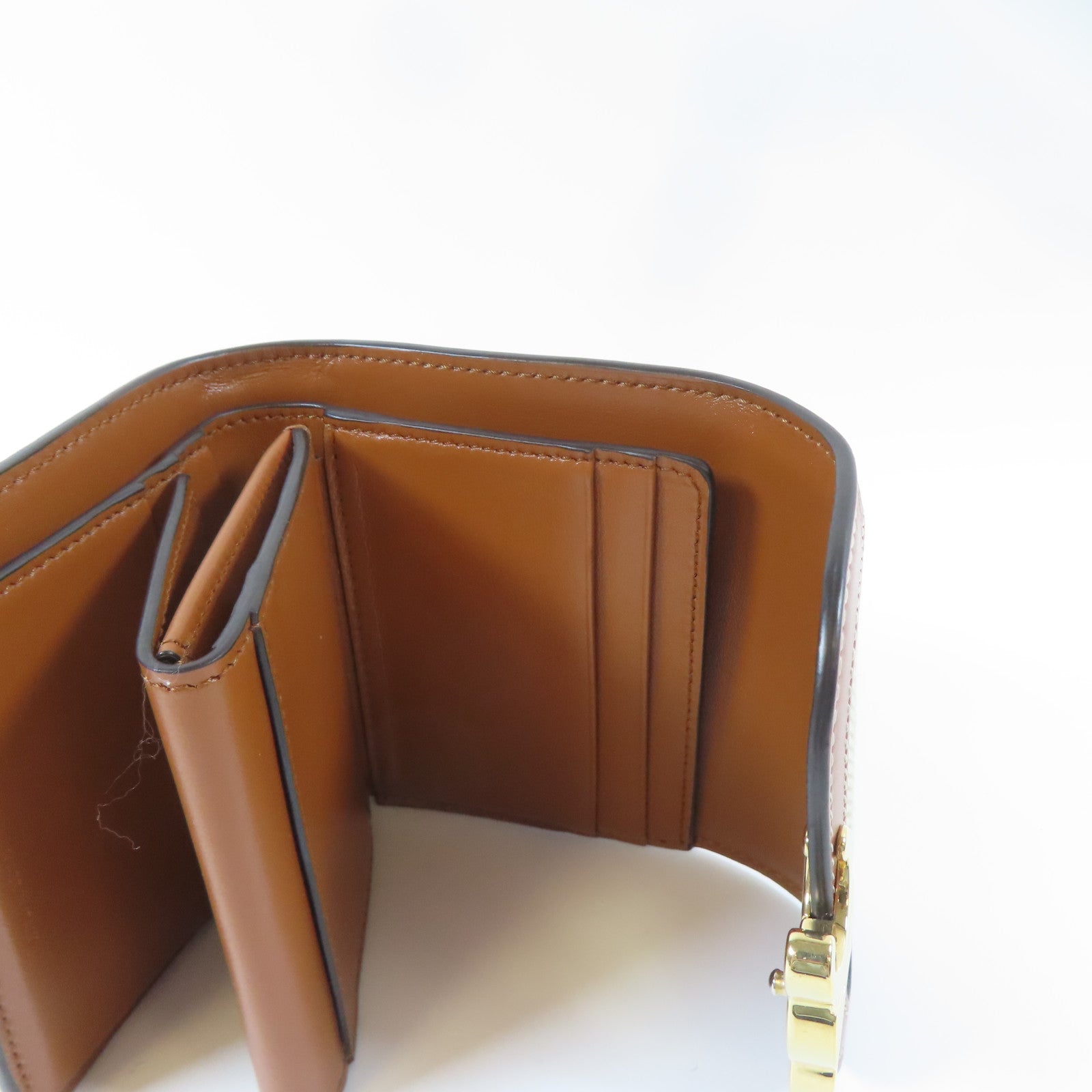 CELINE 帆布Triomphe Wallet金扣錢包啡色