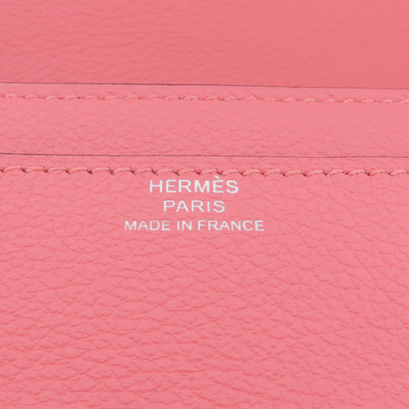 HERMES Evercolor皮革Constance Long Wallet銀扣長錢包8W Rose Azalee