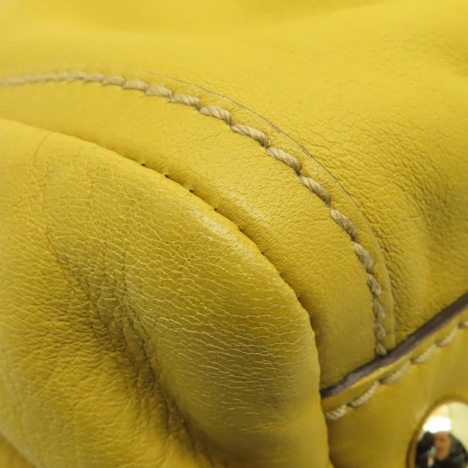 GUCCI 【激減優惠】牛皮皮革Shoulder Bag金扣肩背袋啡色