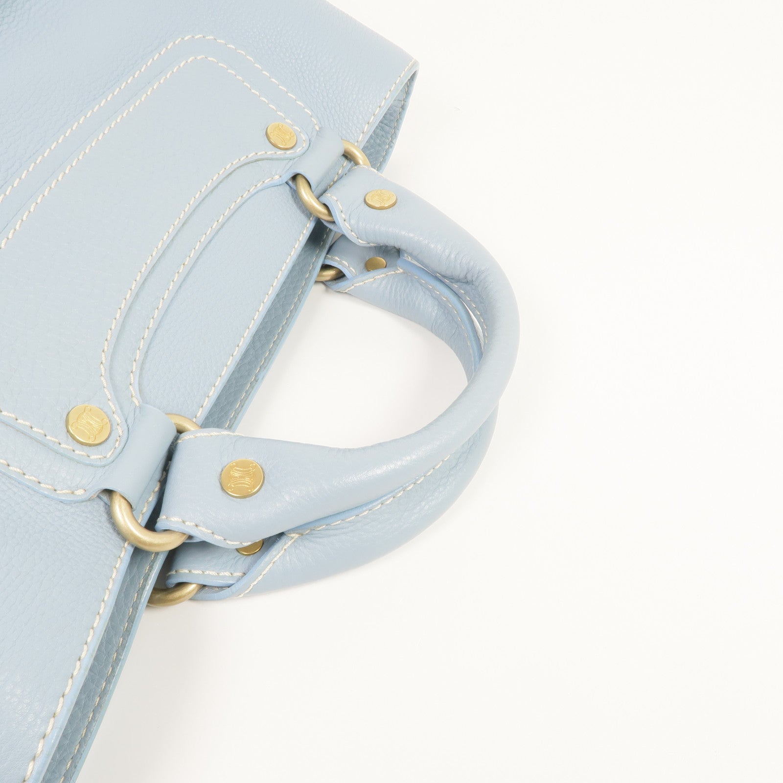 CELINE 牛皮皮革Handbag金扣手挽袋