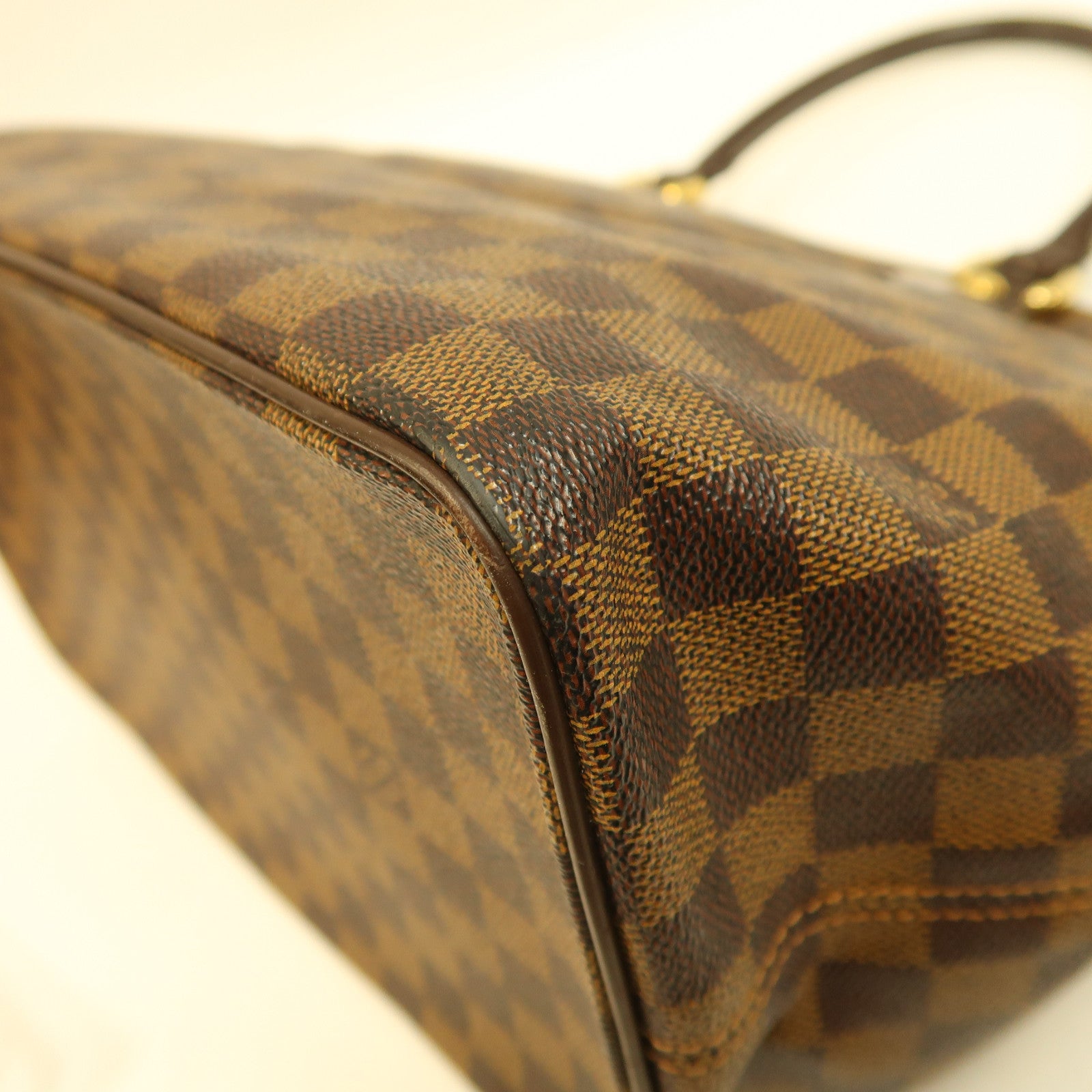 LOUIS VUITTON 【激減優惠】Damier Saleya MM金扣肩背袋啡色