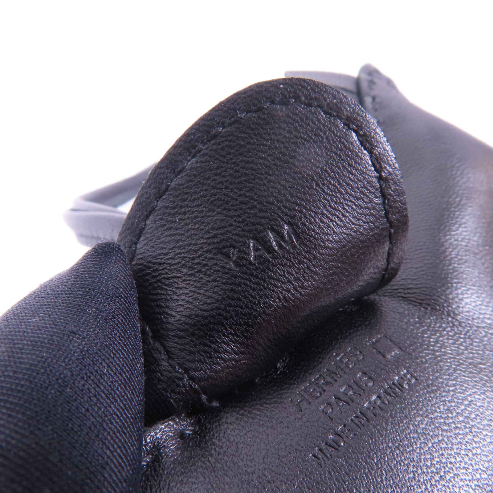 HERMES Swift/Alligator皮革Rodeo MM掛飾Noir