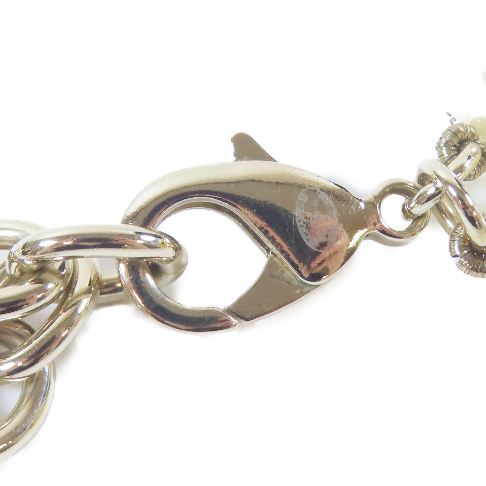 CHANEL 金屬/PVC Necklace項鍊白色#32cm