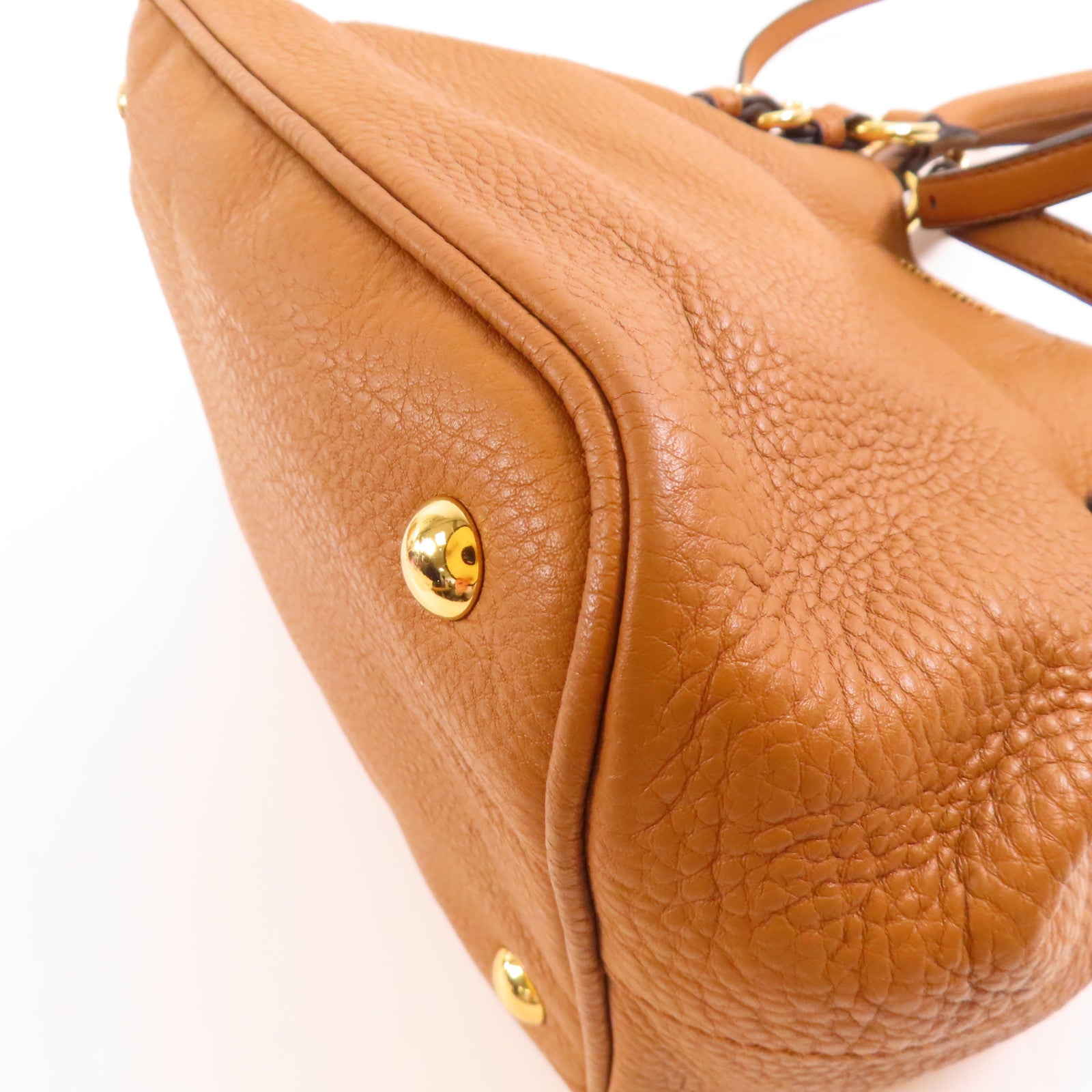 Miu Miu 牛皮皮革2 Way Shoulder金扣手挽肩背兩用袋