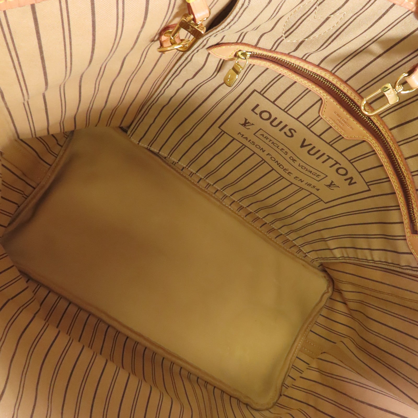 LOUIS VUITTON Monogram Neverfull GM Tote Bag金扣肩背袋啡色