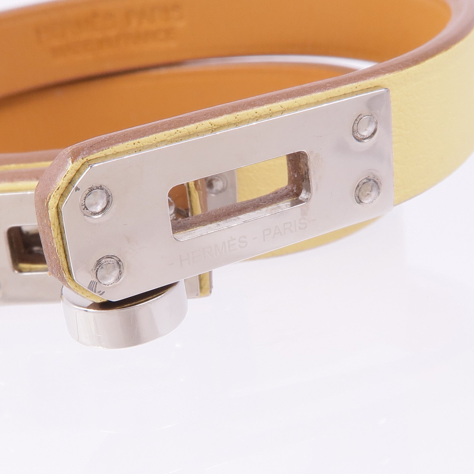 HERMES Swift皮革Kelly Double Tour銀扣手帶