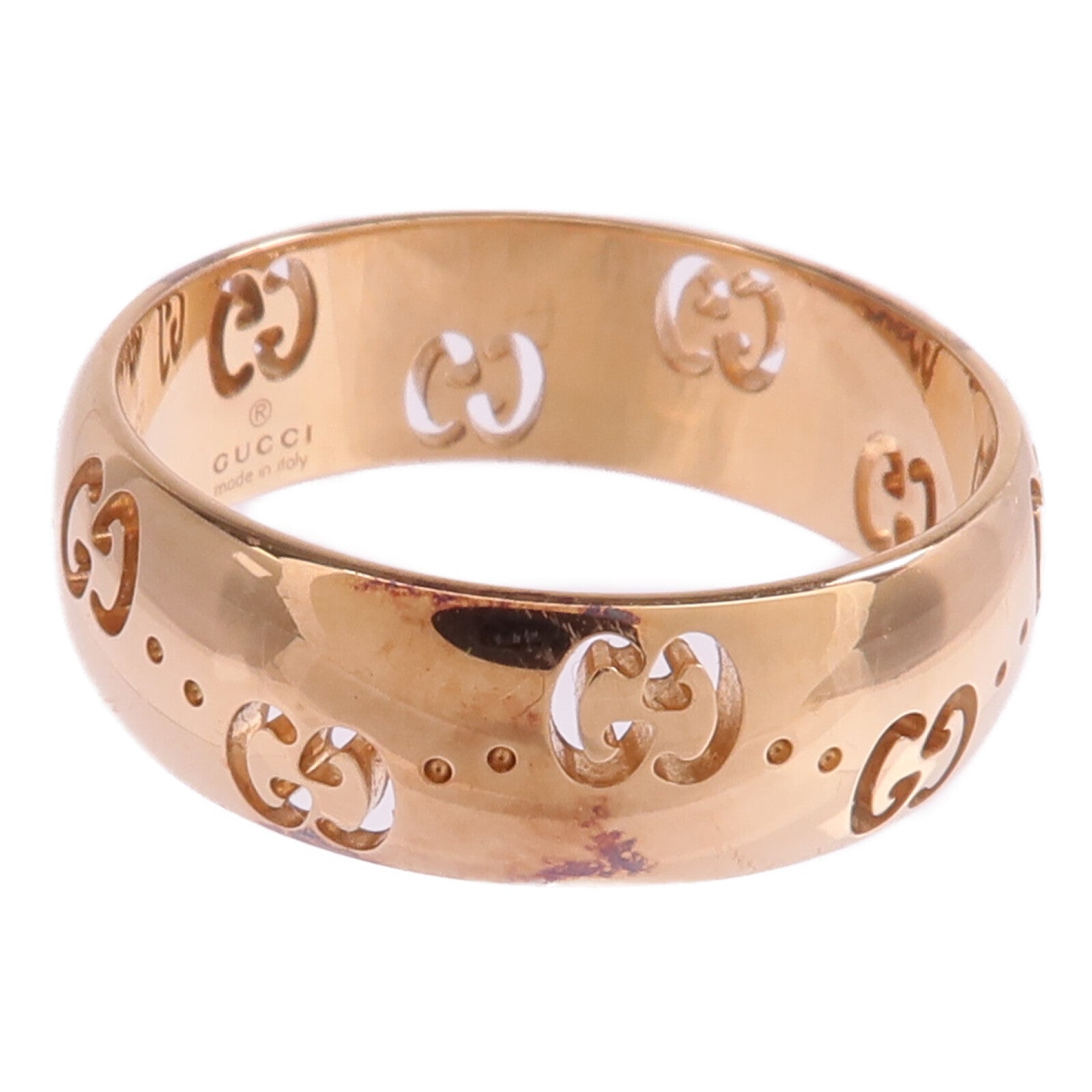 GUCCI 【激減優惠】18K玫瑰金GG Icon Ring戒指Gucci#14/US#6.75