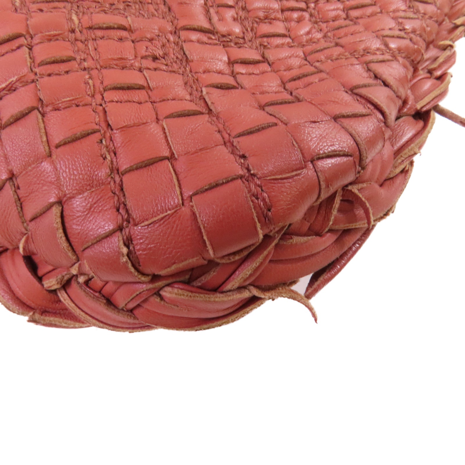 BOTTEGA VENETA 【激減優惠】織紋皮革Intrecciato Shoulder Bag肩背袋酒紅豆色